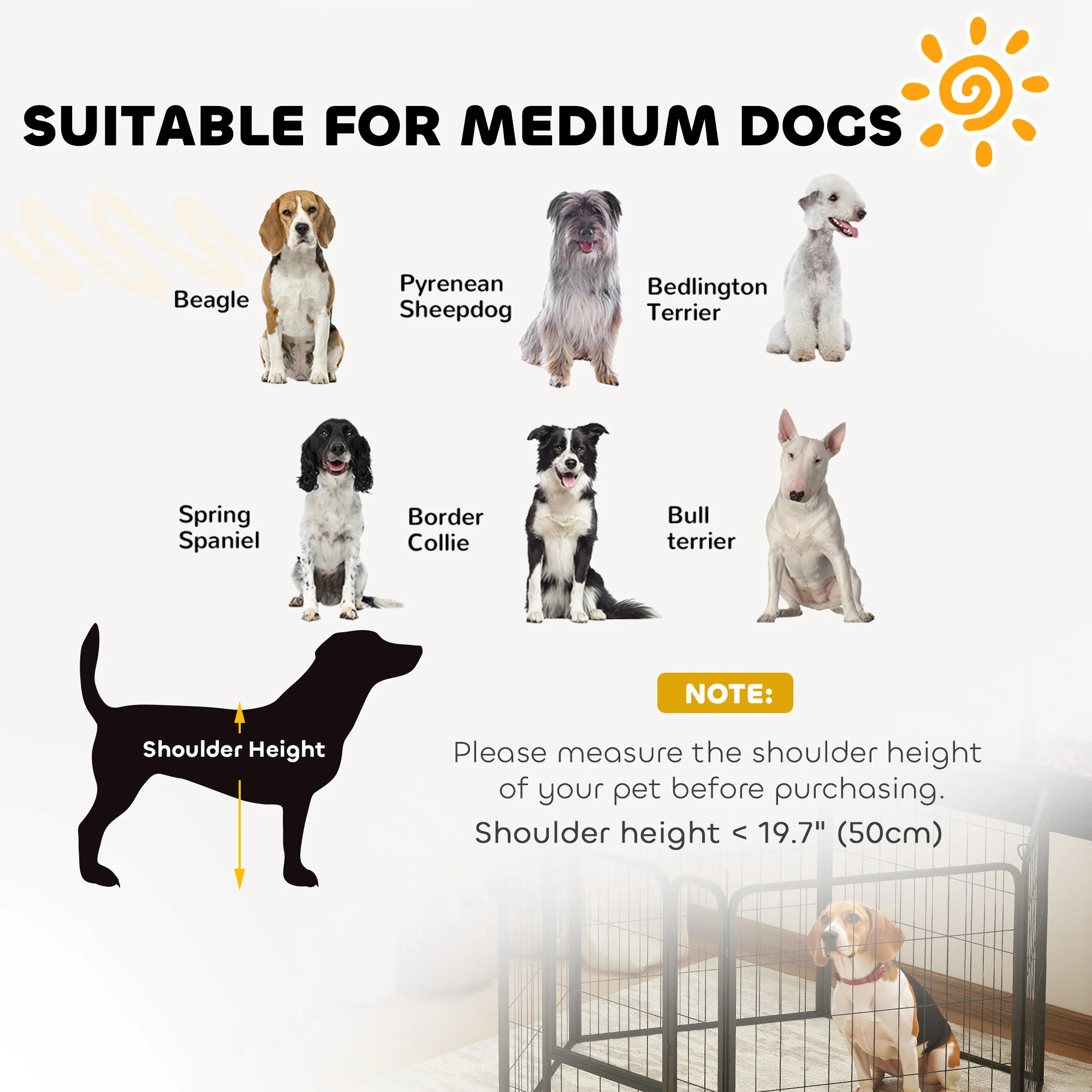 PawHut 2 Piece Expansion Pack Dog High Animal Pen - Image 43