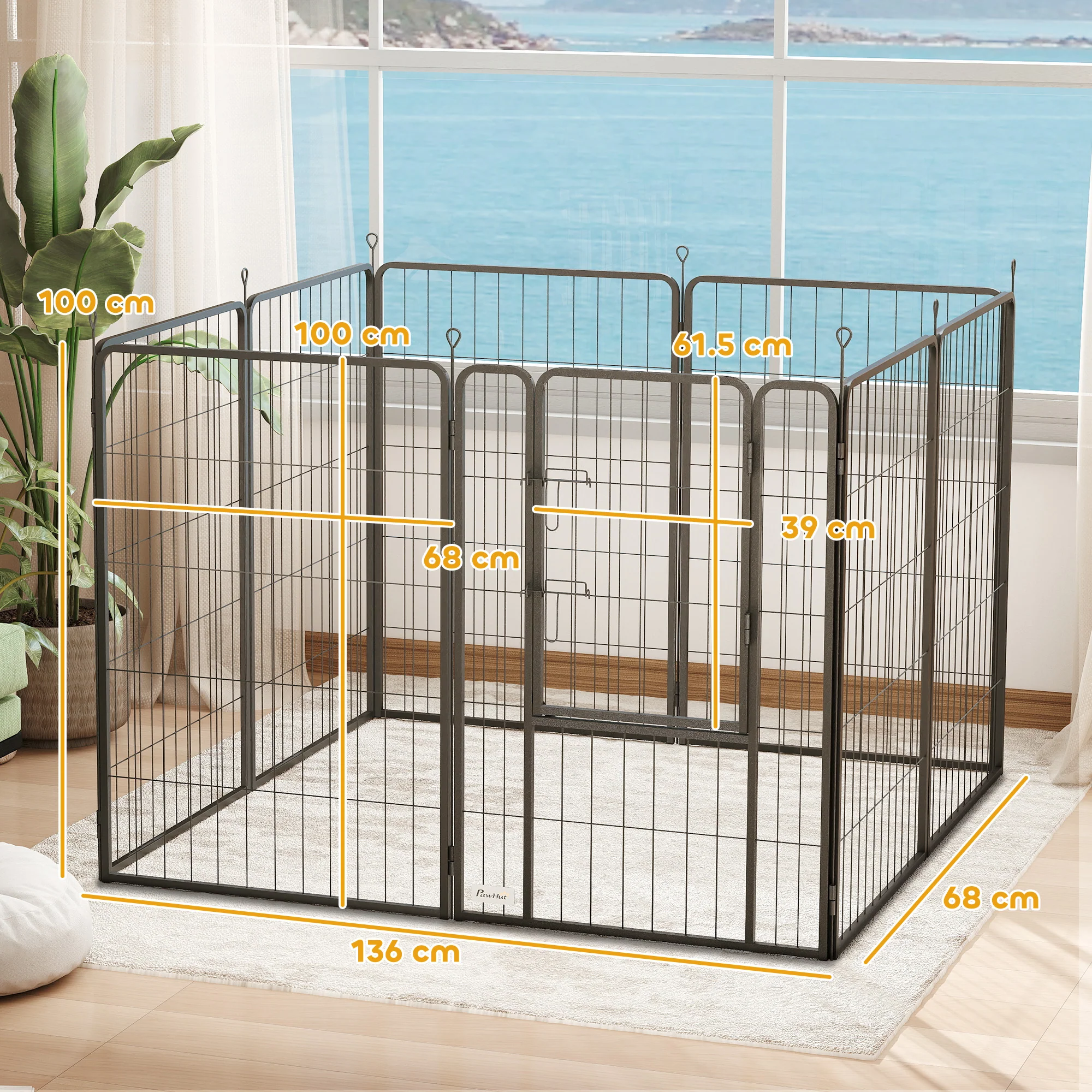 PawHut 2 Piece Expansion Pack Dog High Animal Pen - Image 59