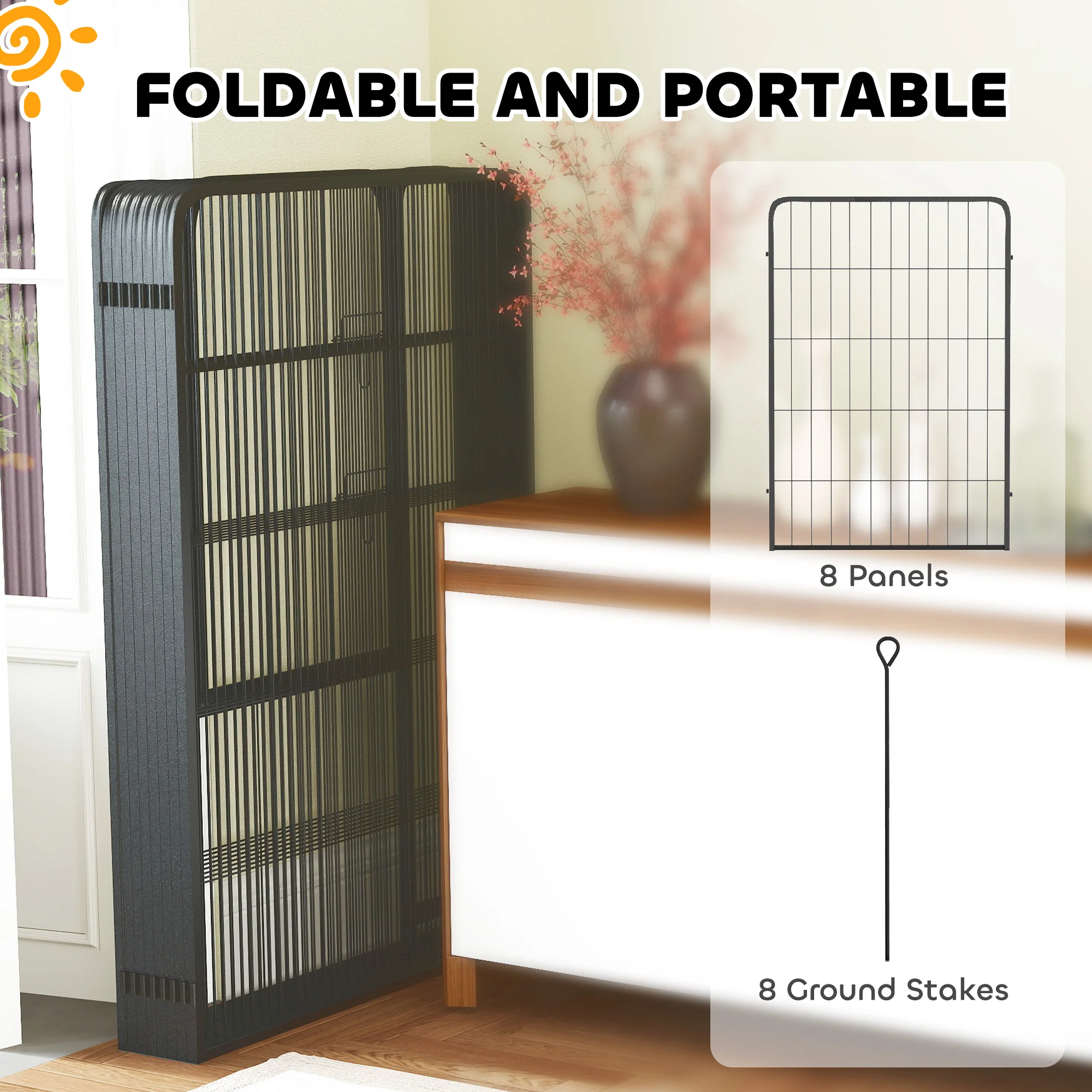 PawHut 2 Piece Expansion Pack Dog High Animal Pen - Image 60