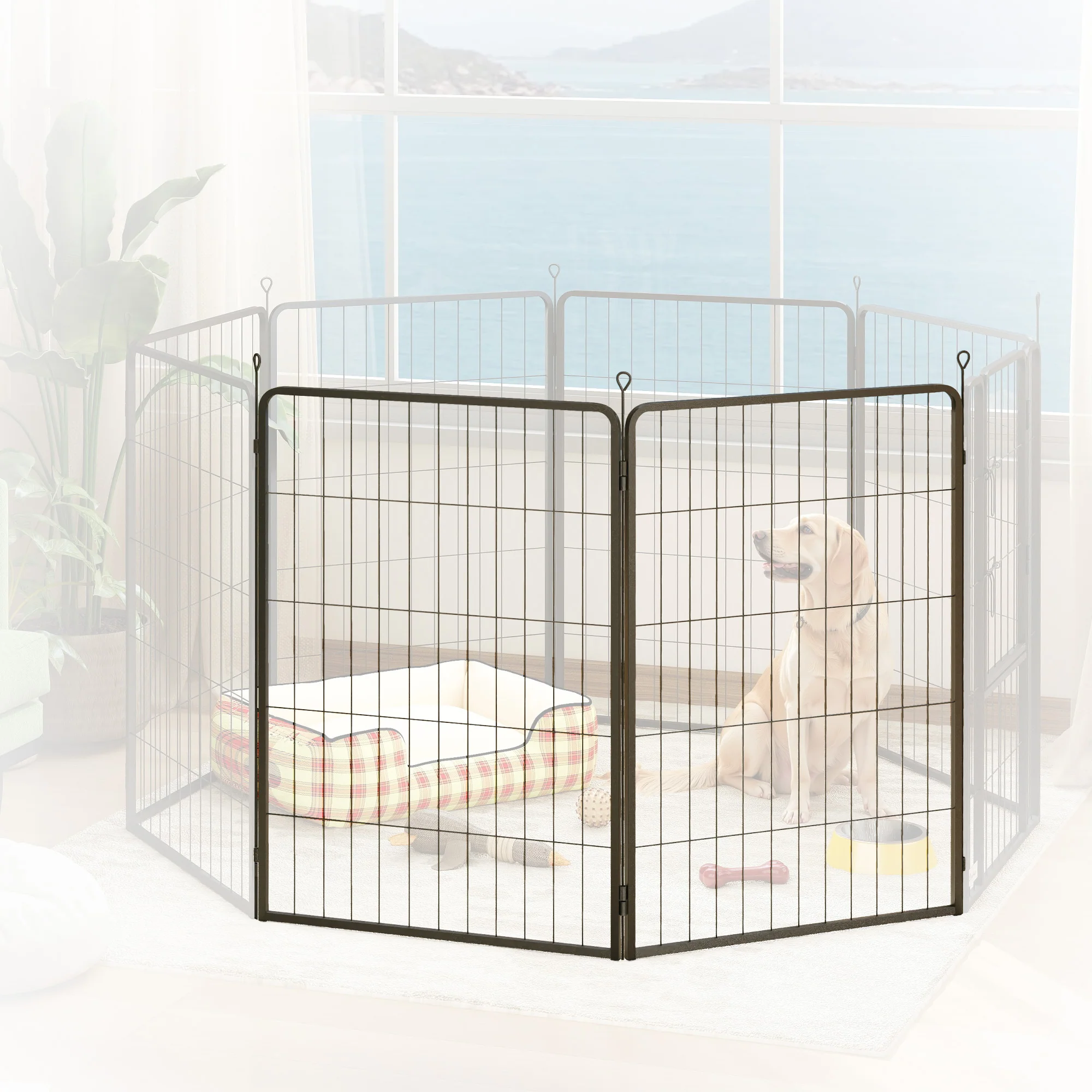 PawHut 2 Piece Expansion Pack Dog High Animal Pen - Image 65