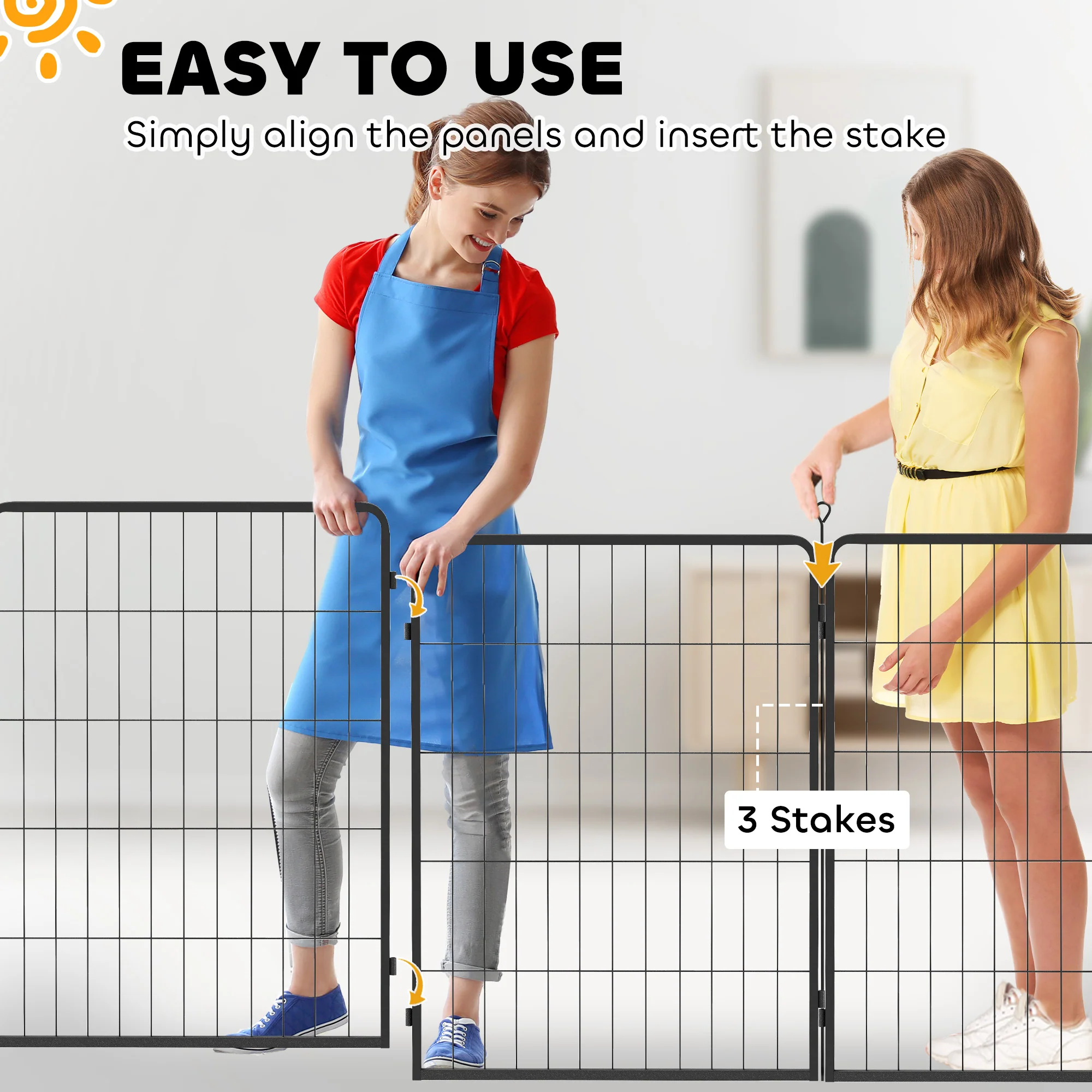 PawHut 2 Piece Expansion Pack Dog High Animal Pen - Image 67