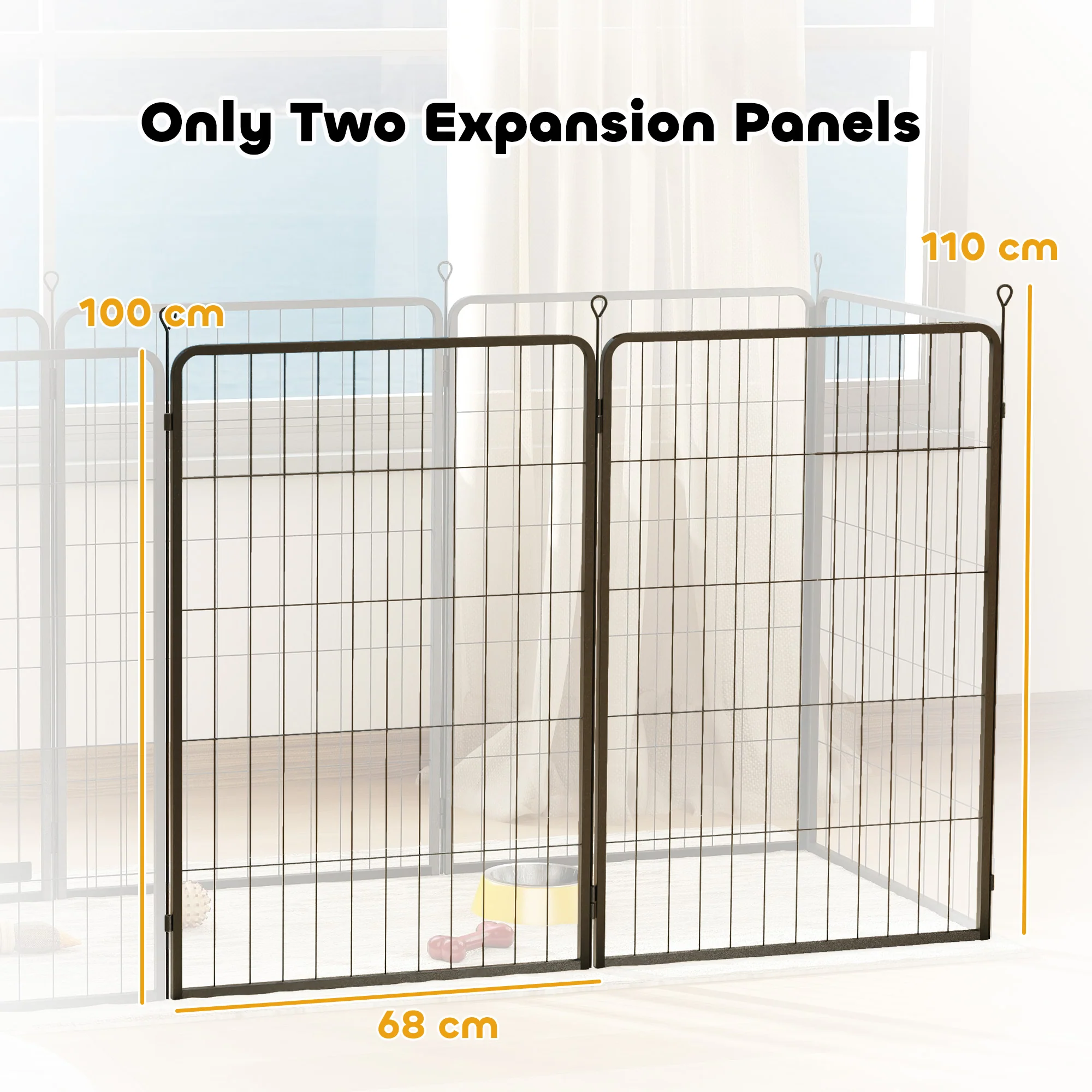 PawHut 2 Piece Expansion Pack Dog High Animal Pen - Image 68