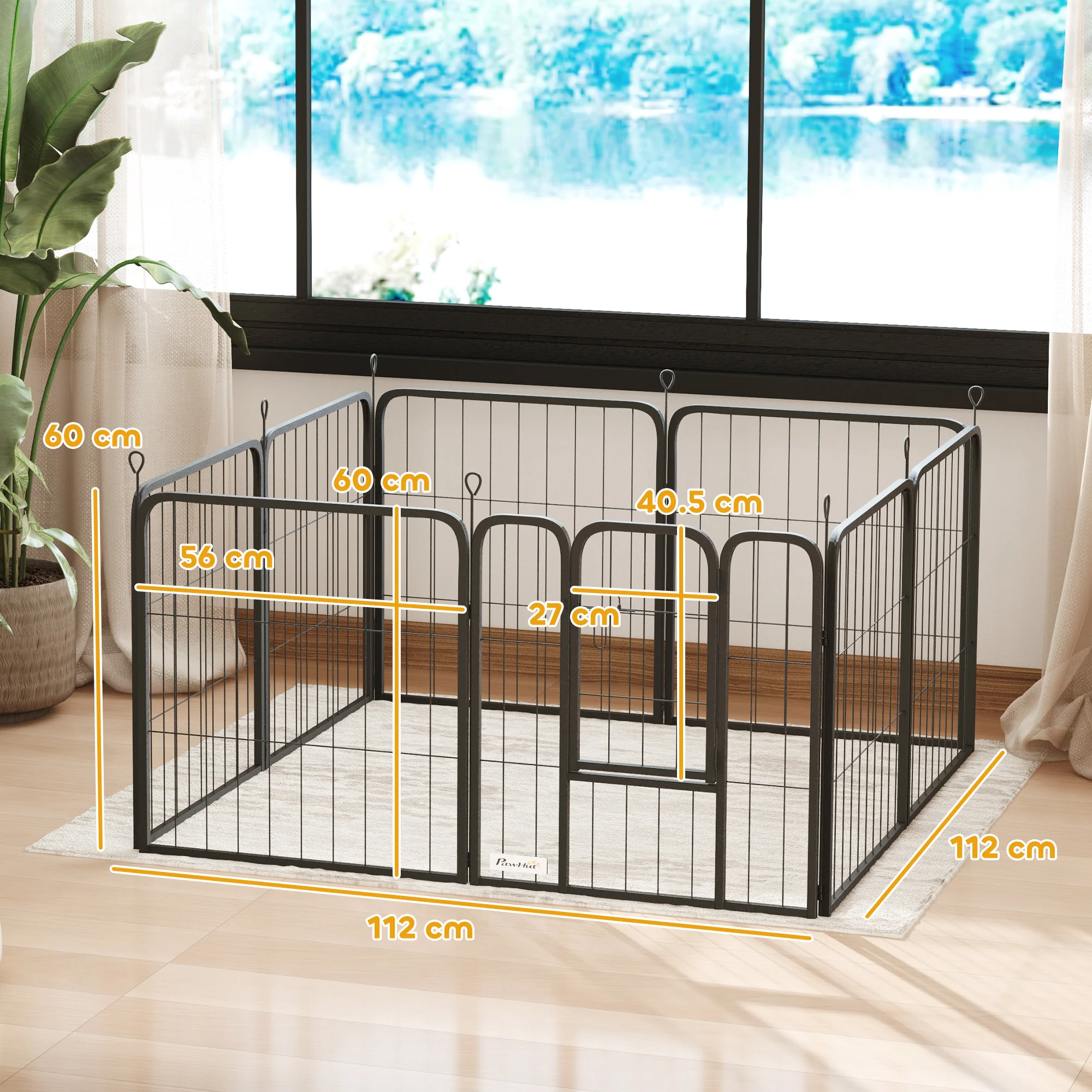 PawHut 2 Piece Expansion Pack Dog Pen For 80cm High Animal Pen - Image 14