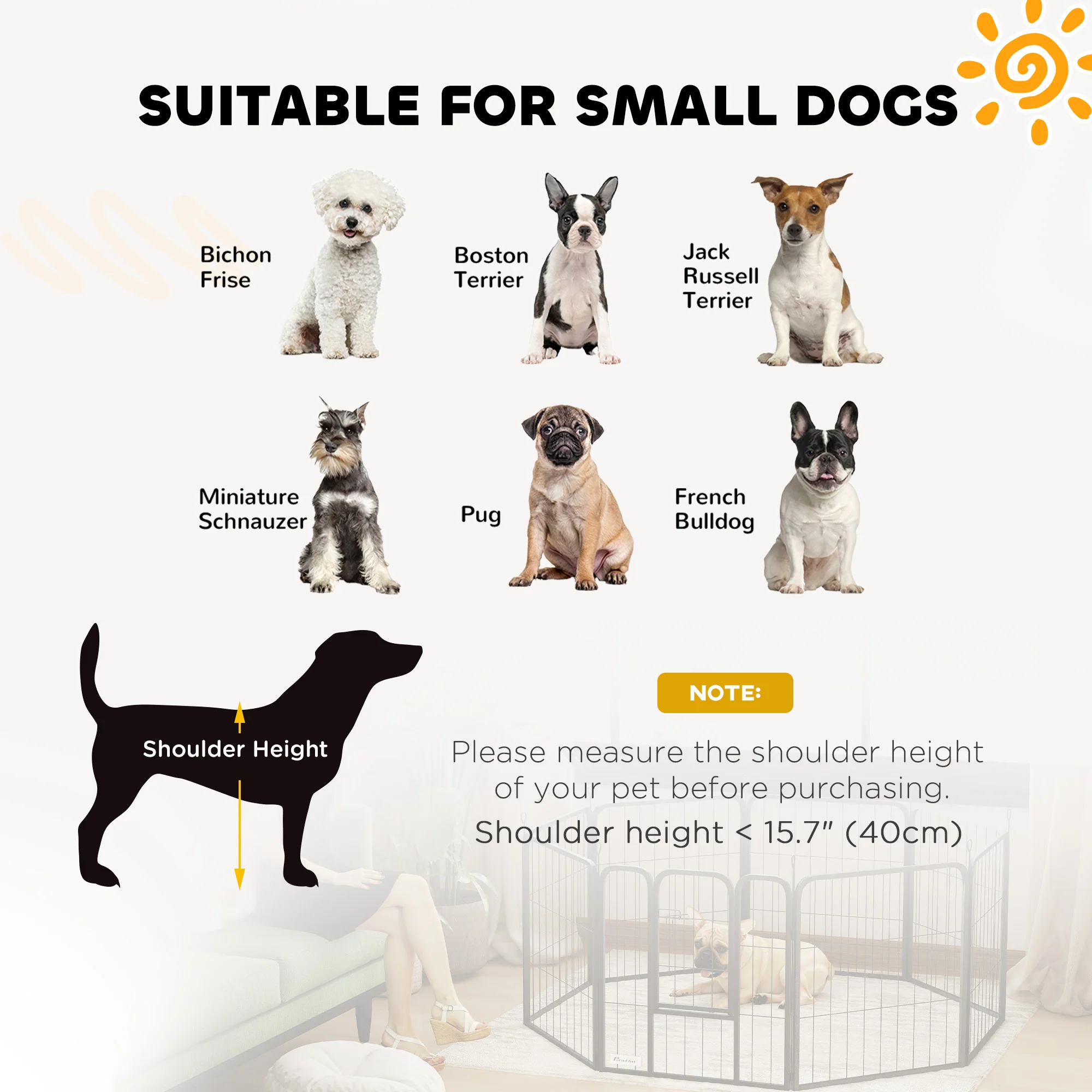 PawHut 2 Piece Expansion Pack Dog Pen For 80cm High Animal Pen - Image 16