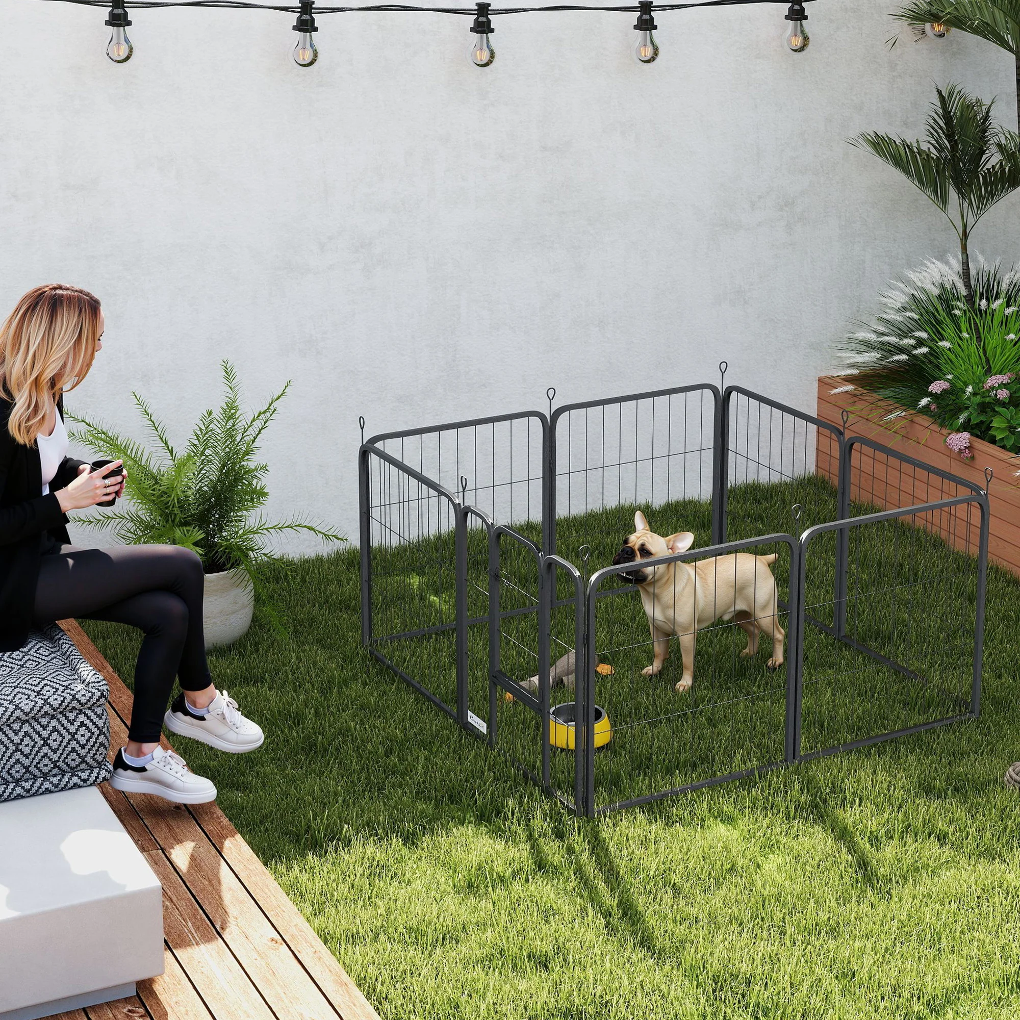 PawHut 2 Piece Expansion Pack Dog Pen For 80cm High Animal Pen - Image 17
