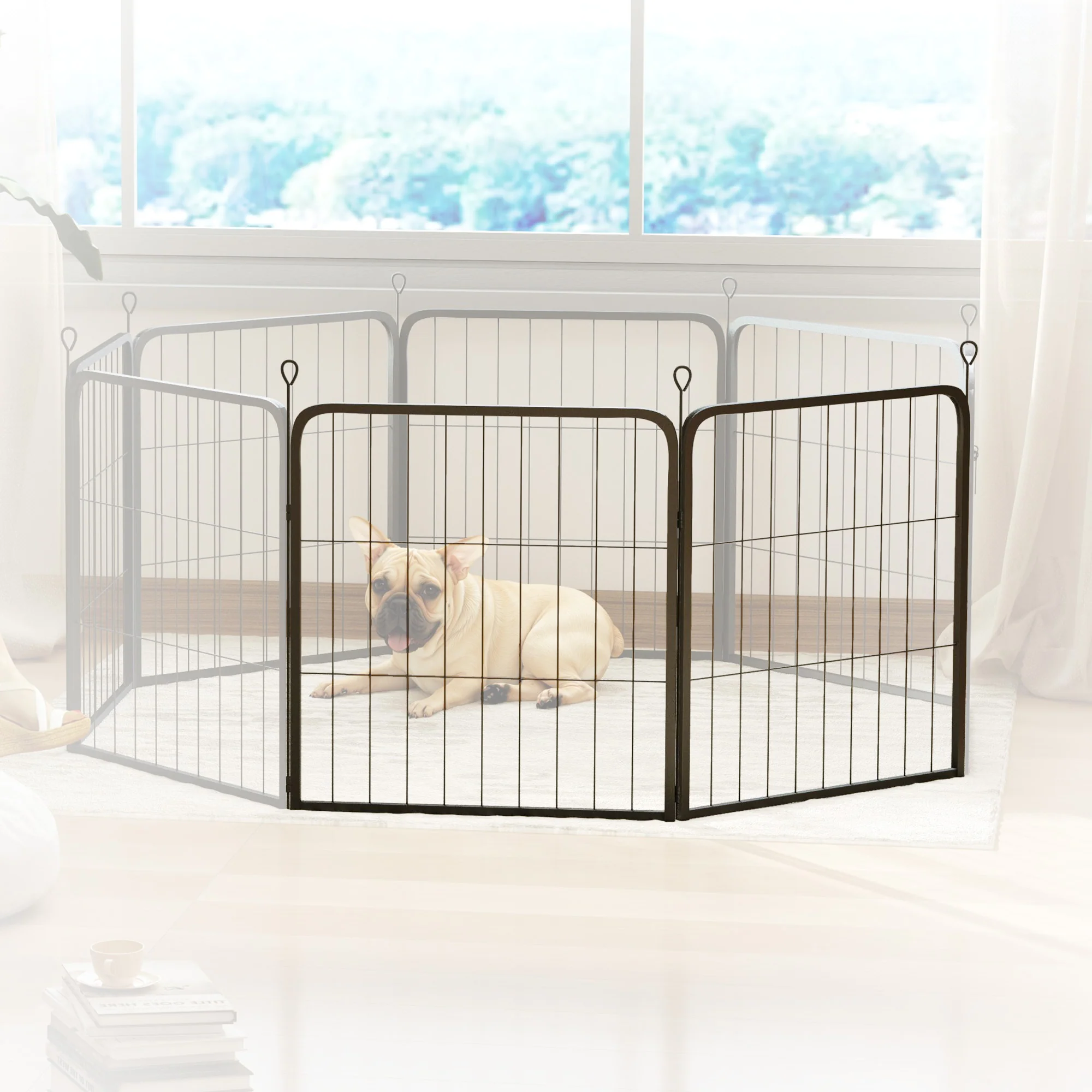 PawHut 2 Piece Expansion Pack Dog Pen For 80cm High Animal Pen - Image 20