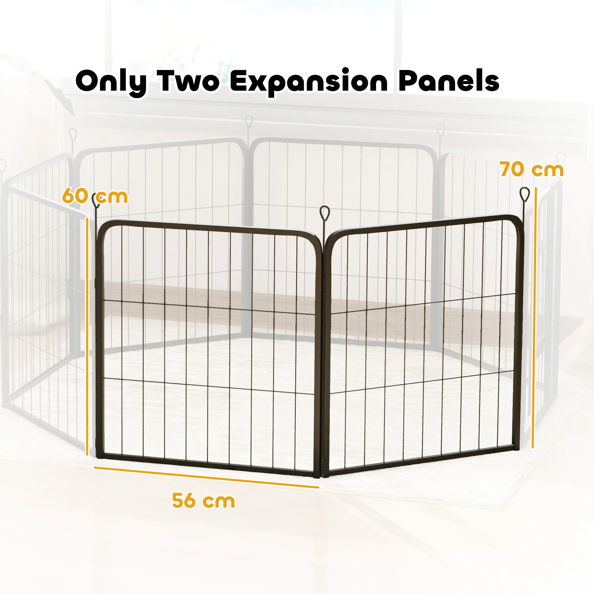 PawHut 2 Piece Expansion Pack Dog Pen For 80cm High Animal Pen - Image 23