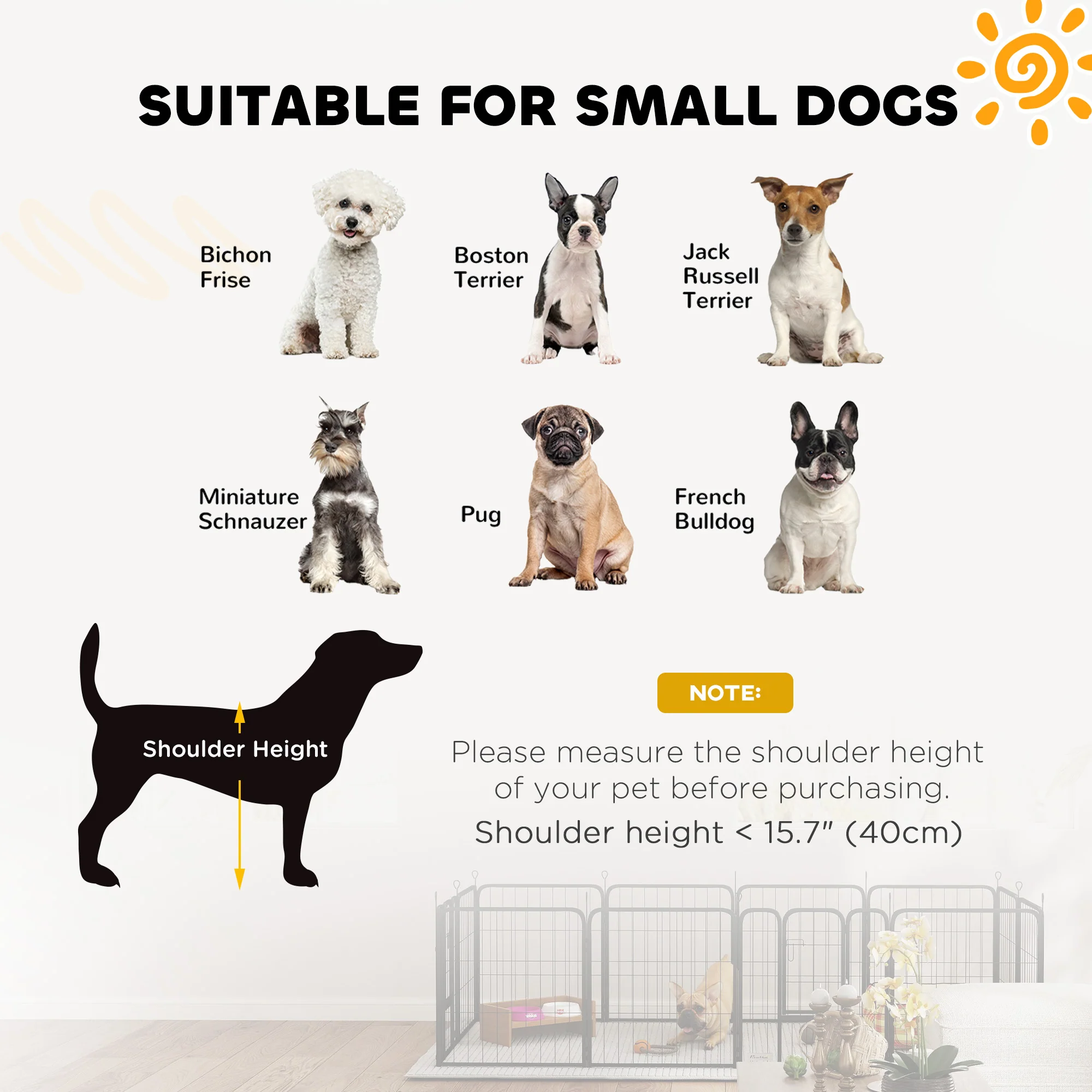 PawHut 2 Piece Expansion Pack Dog Pen For 80cm High Animal Pen - Image 24