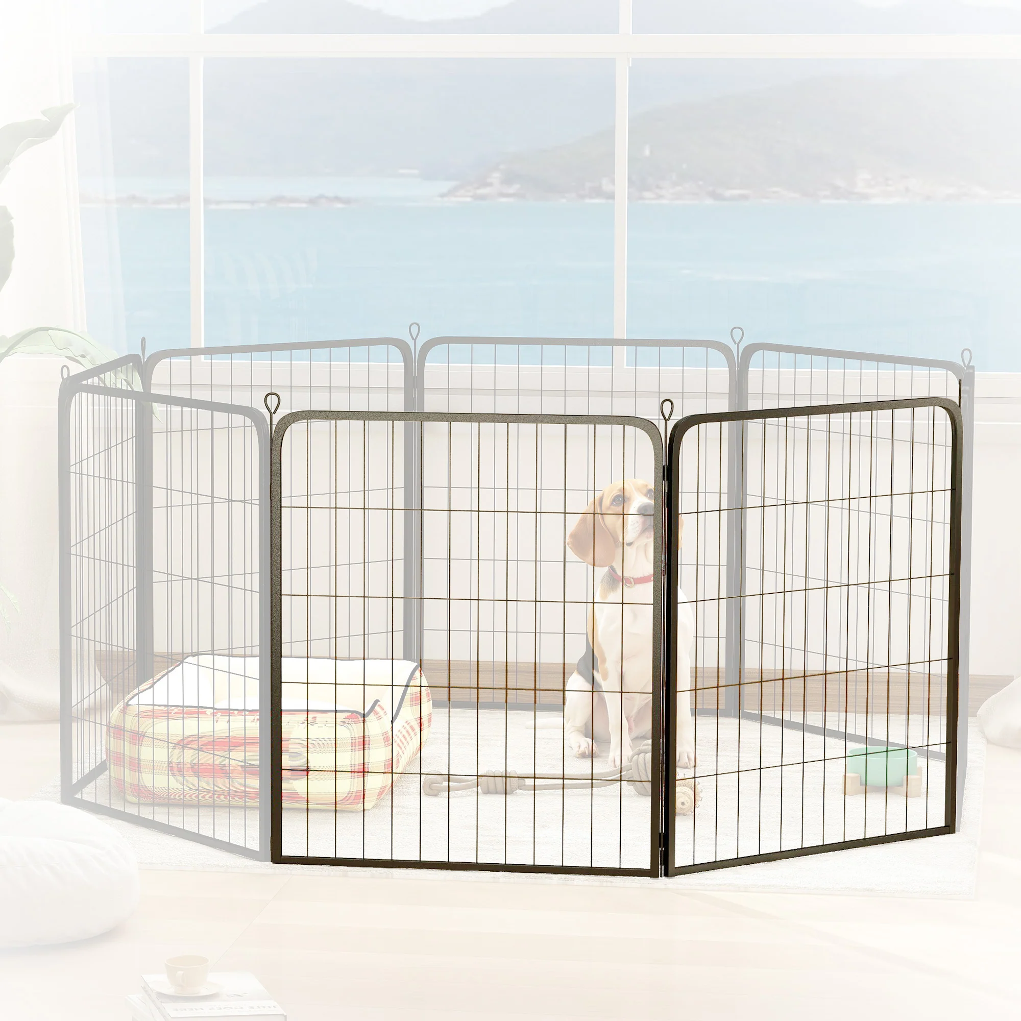PawHut 2 Piece Expansion Pack Dog Pen For 80cm High Animal Pen - Image 29