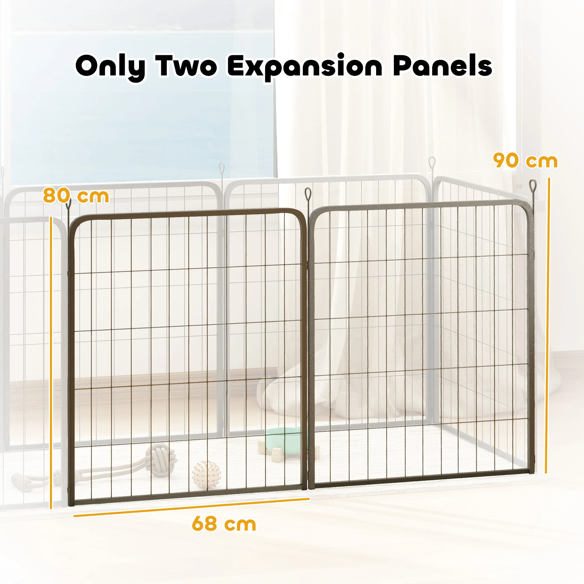 PawHut 2 Piece Expansion Pack Dog Pen For 80cm High Animal Pen - Image 32