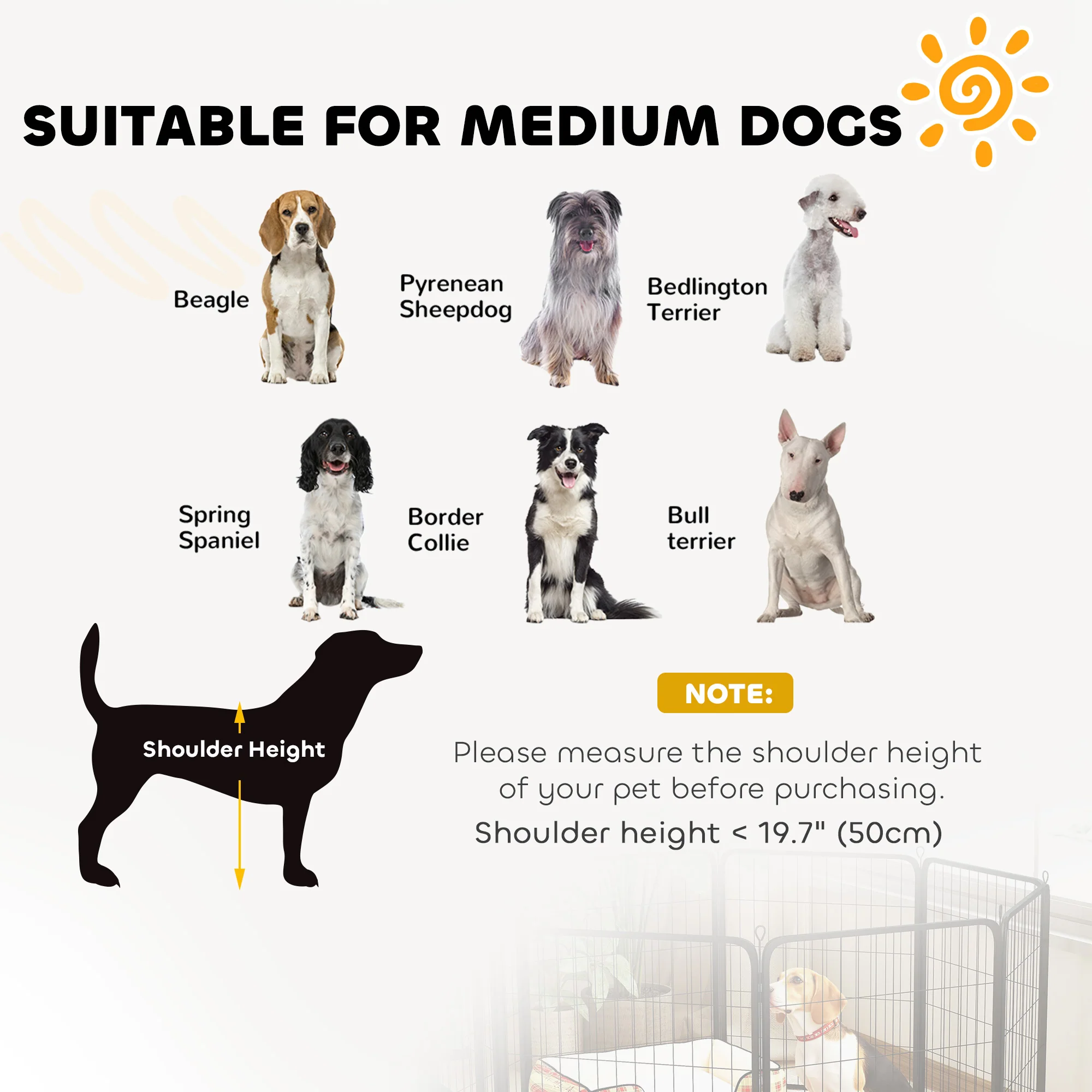 PawHut 2 Piece Expansion Pack Dog Pen For 80cm High Animal Pen - Image 33