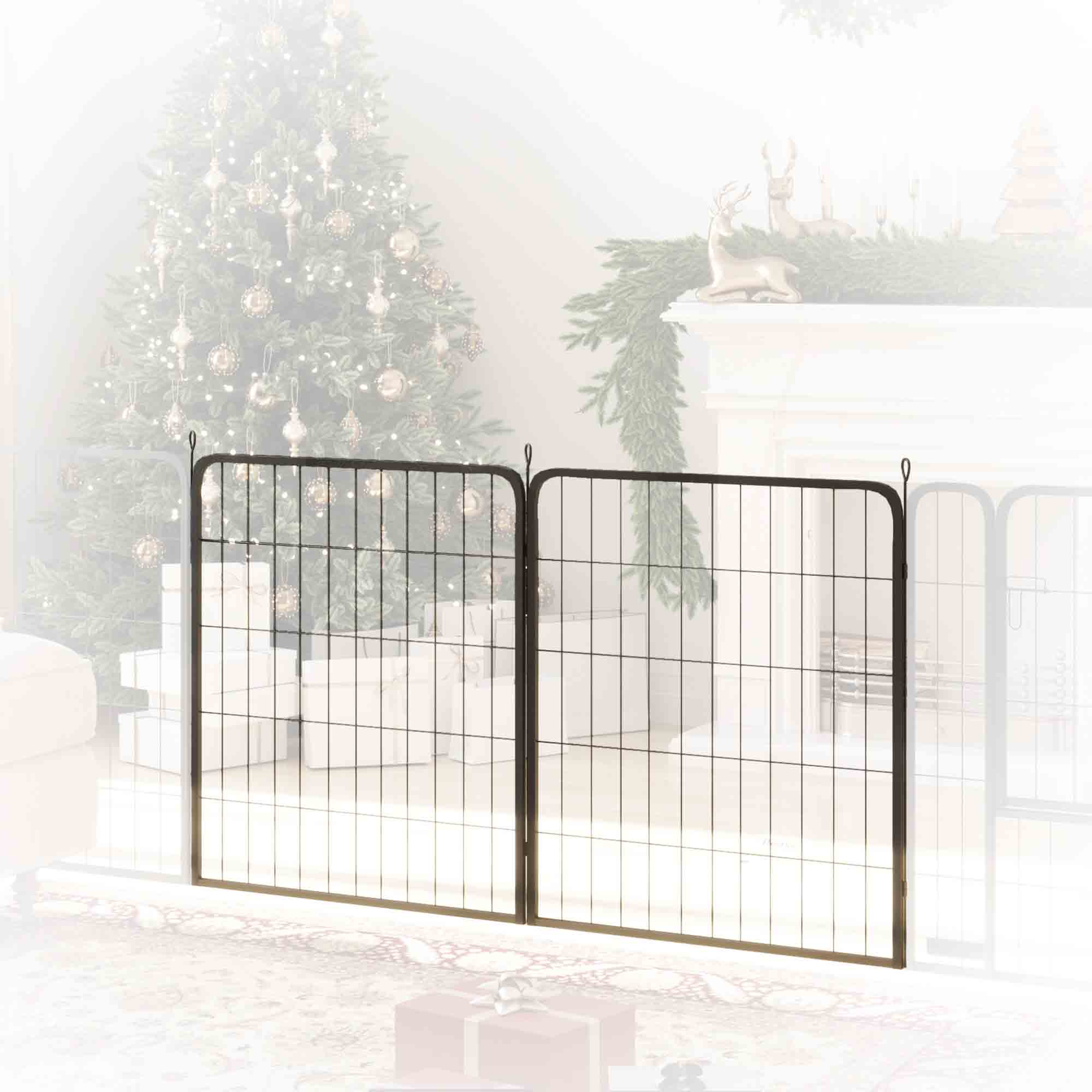 PawHut 2 Piece Expansion Pack Dog Pen For 80cm High Animal Pen - Image 34