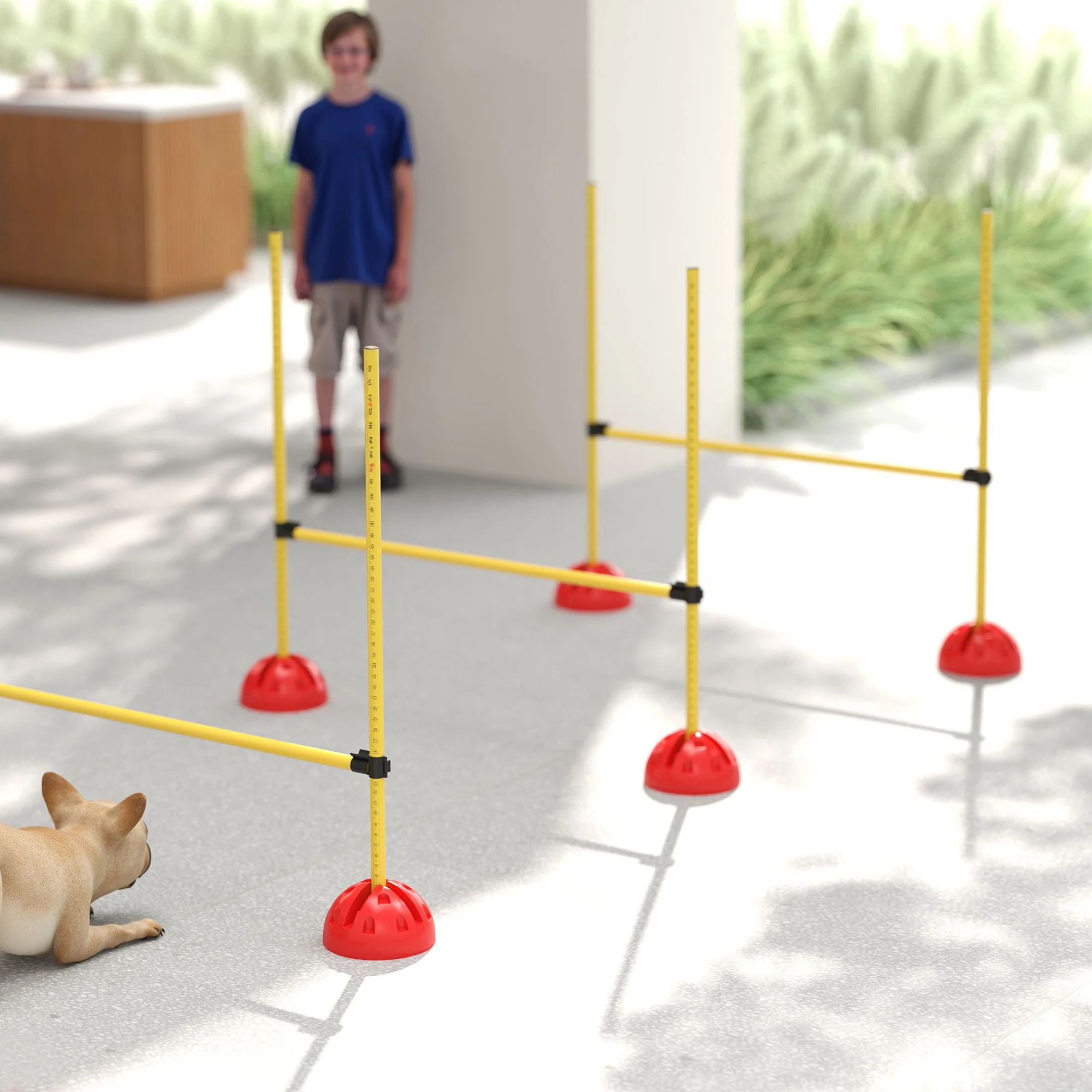 PawHut 4 Piece Dog Agility Equipment with 4 Hurdle Bar for Jump Training - Image 9