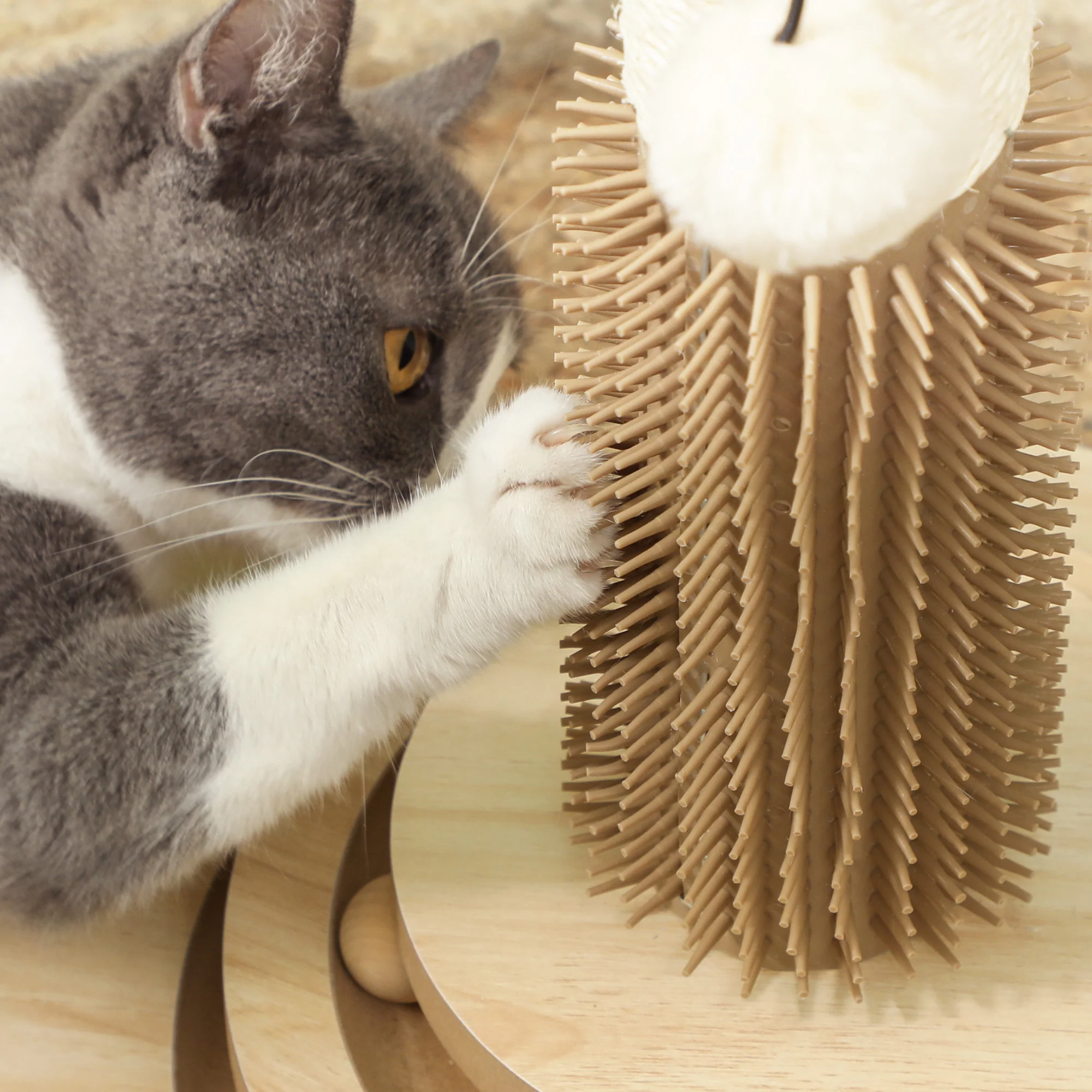 PawHut 49cm Cat Scratching Post With Interactive Track Ball Toy For Indoor - Image 8