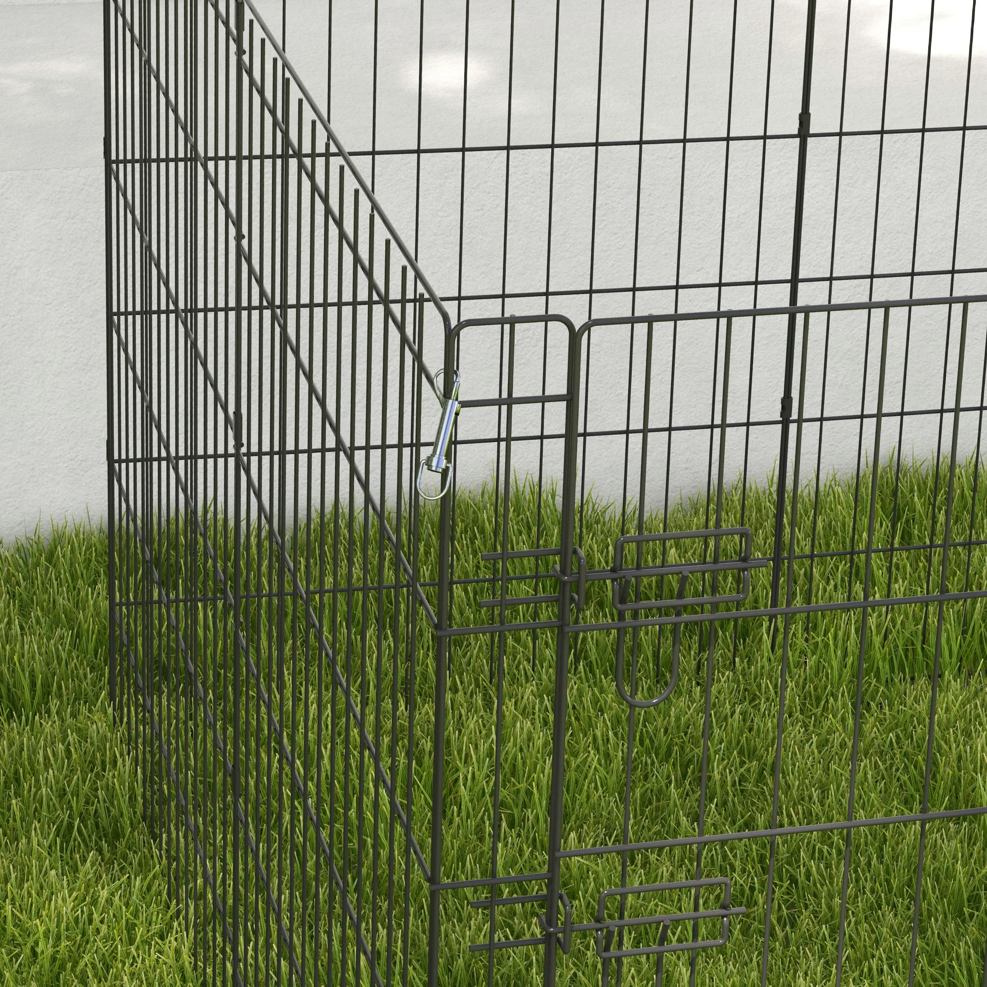 PawHut 8-Panel DIY Dog Pen with Door for Indoor/Outdoor Use, 91cm High - Image 9