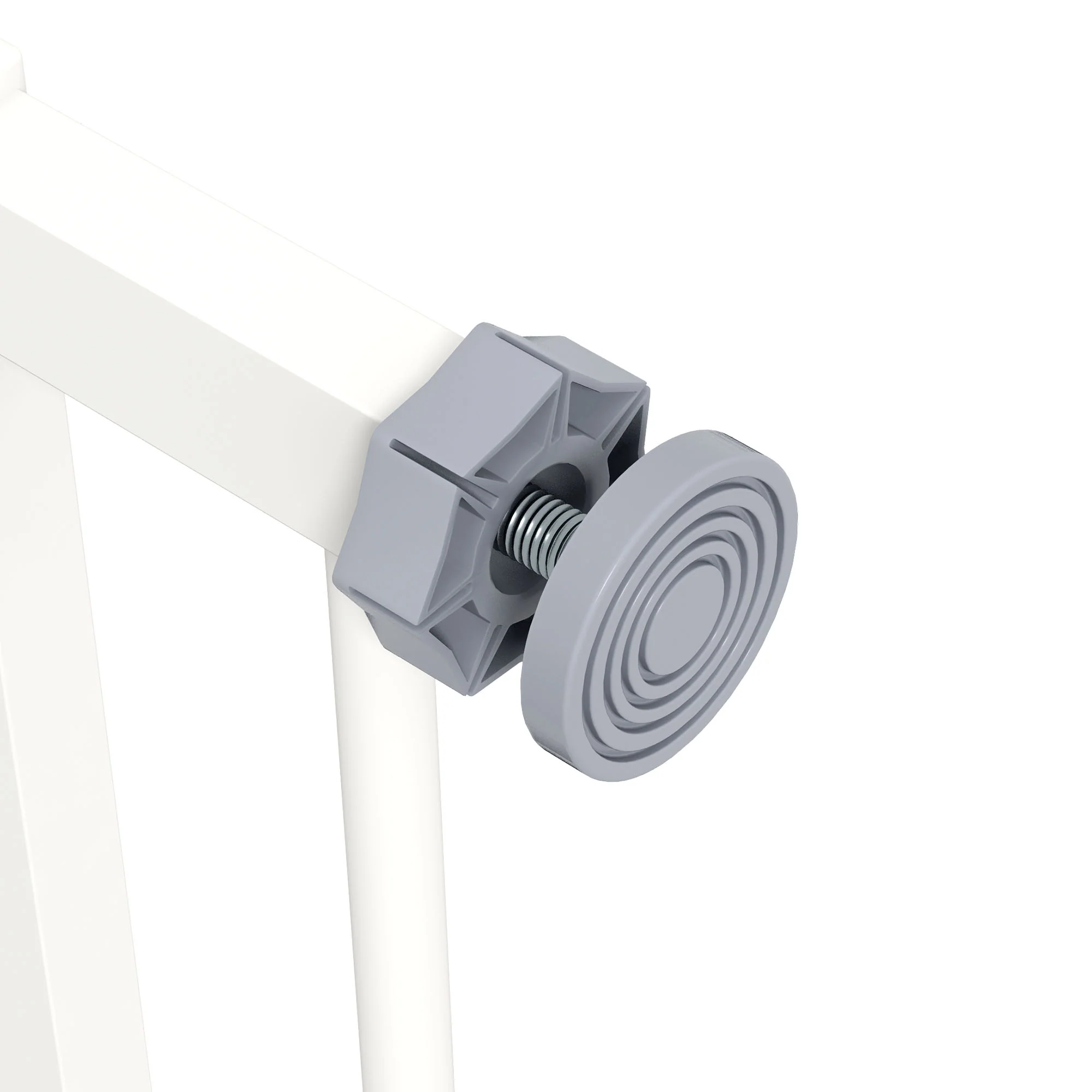 PawHut Adjustable Safety Gate w/ 1 Extensions and Four Adjustable Screws, White - Image 9