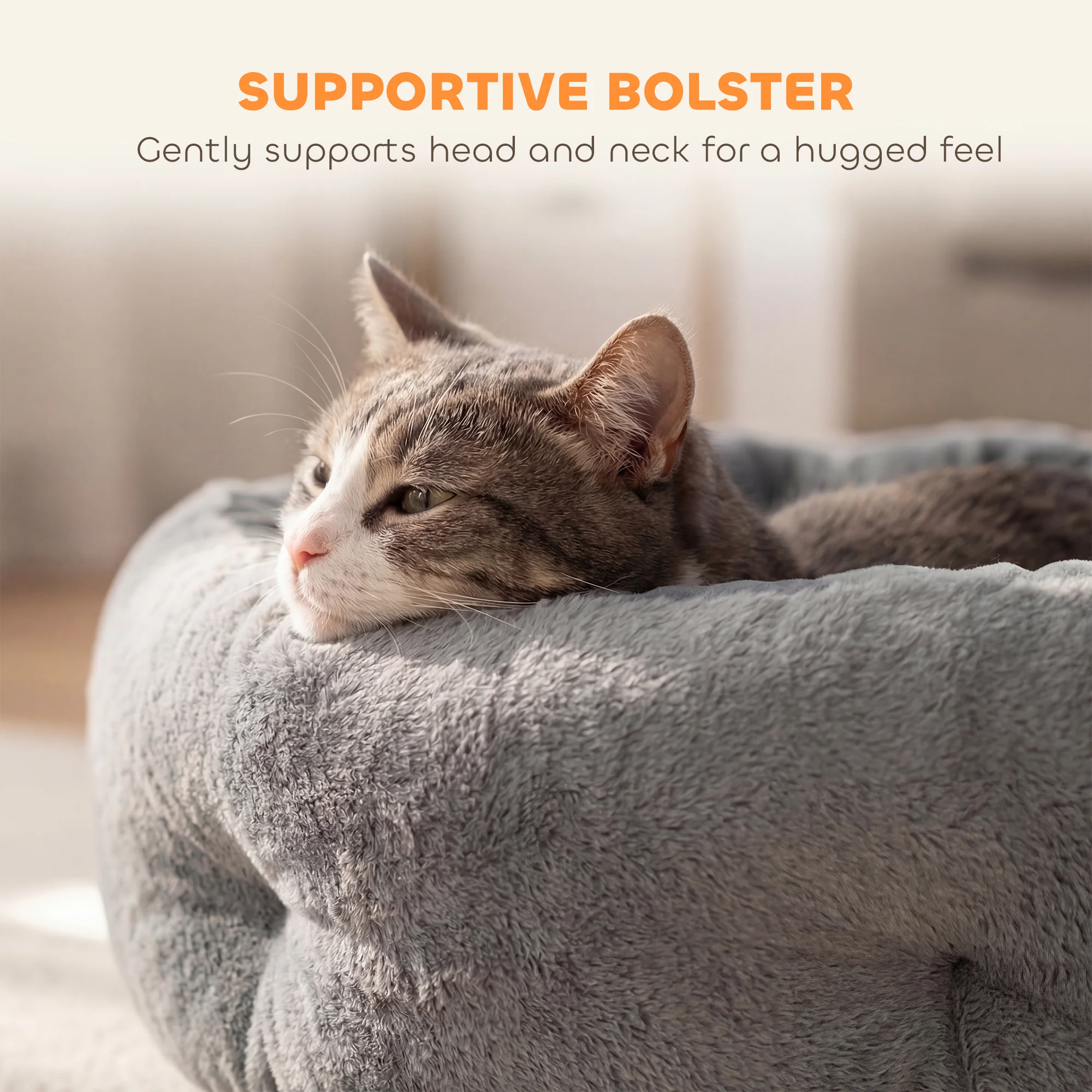 PawHut Cat Bed, Dog Pet Bed for Indoor Cats and Small Dogs - Image 4