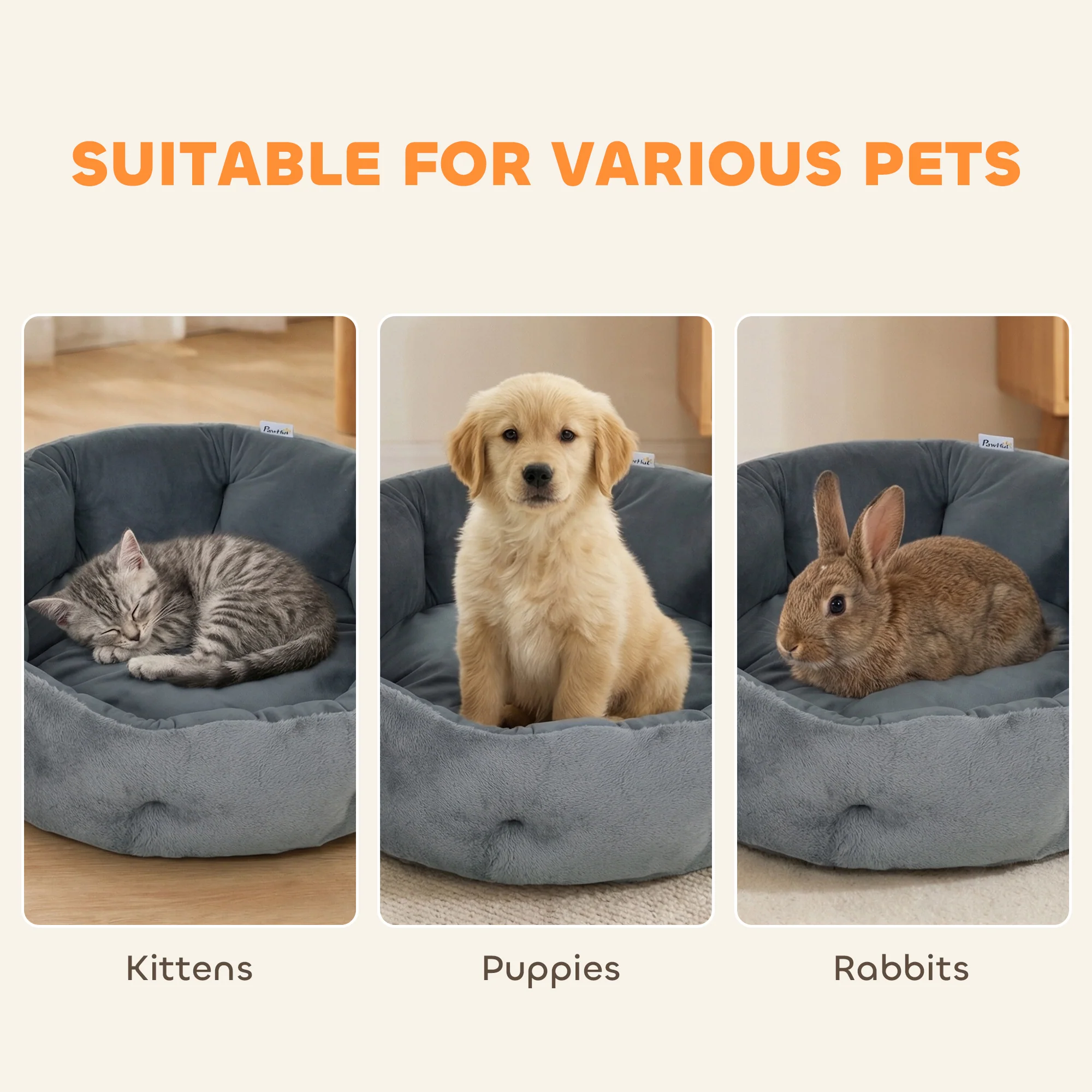 PawHut Cat Bed, Dog Pet Bed for Indoor Cats and Small Dogs - Image 7