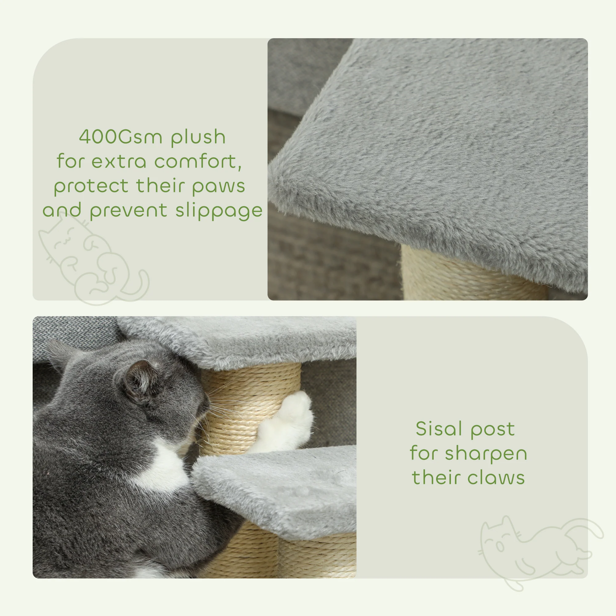 PawHut Cat Steps 3 Stairs Deluxe Pet Portable Easy Climb Assistance Lightweight - Image 6
