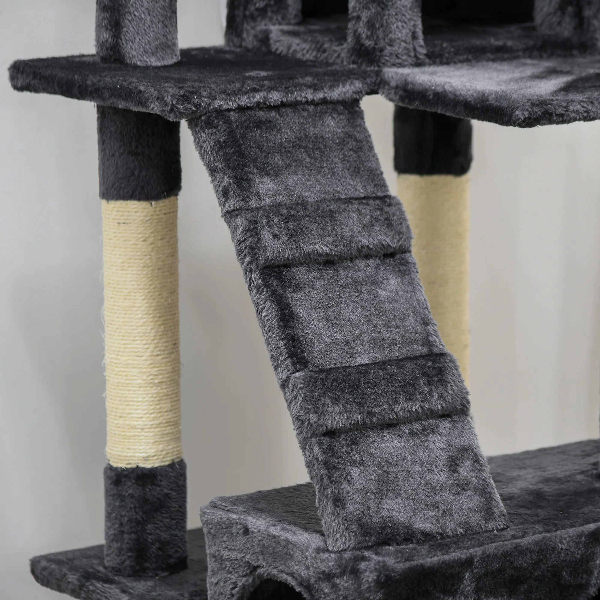 PawHut Cat Tree Scratcher Activity Centre, Condo Scratching Post Toy Bed - Image 8