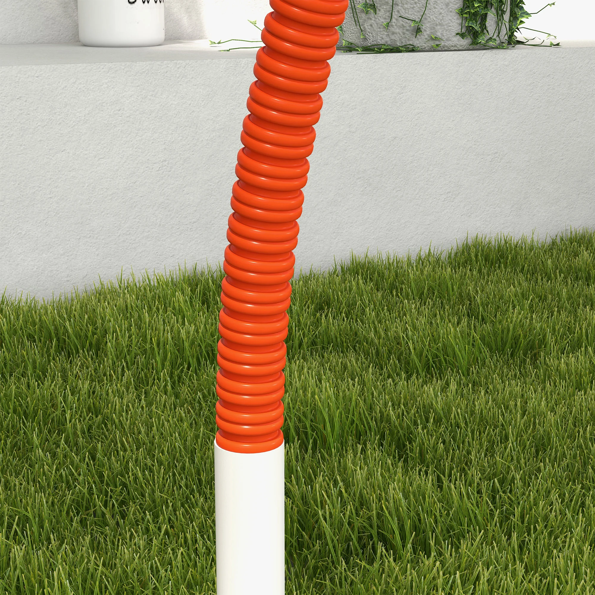PawHut Dog Agility Equipment Set with 4 PCS Weave Pole, Orange - Image 7