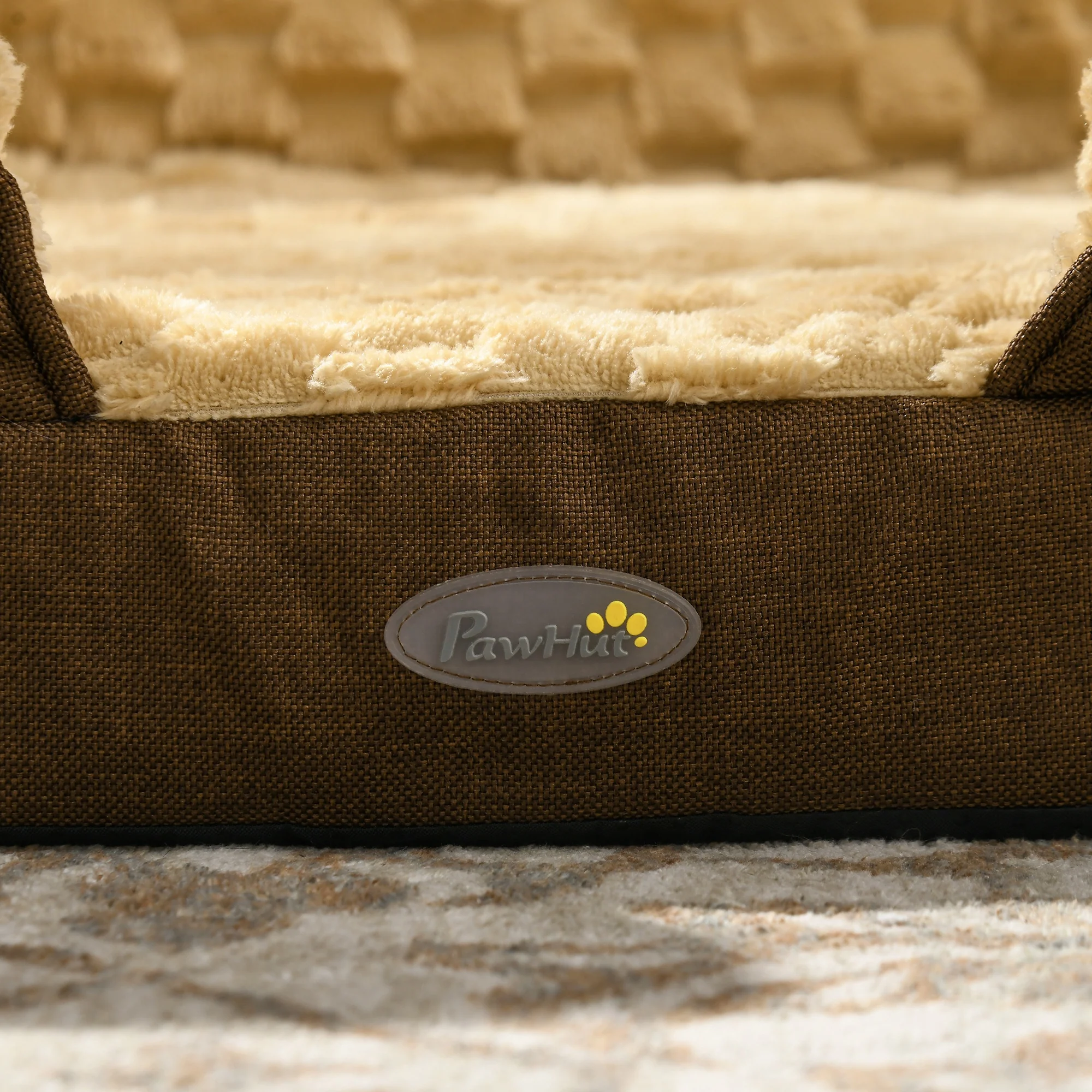 PawHut Dog Bed Calming Pet Bed Dog Mattress For Medium Dogs - Charcoal Grey/Brown - Image 18