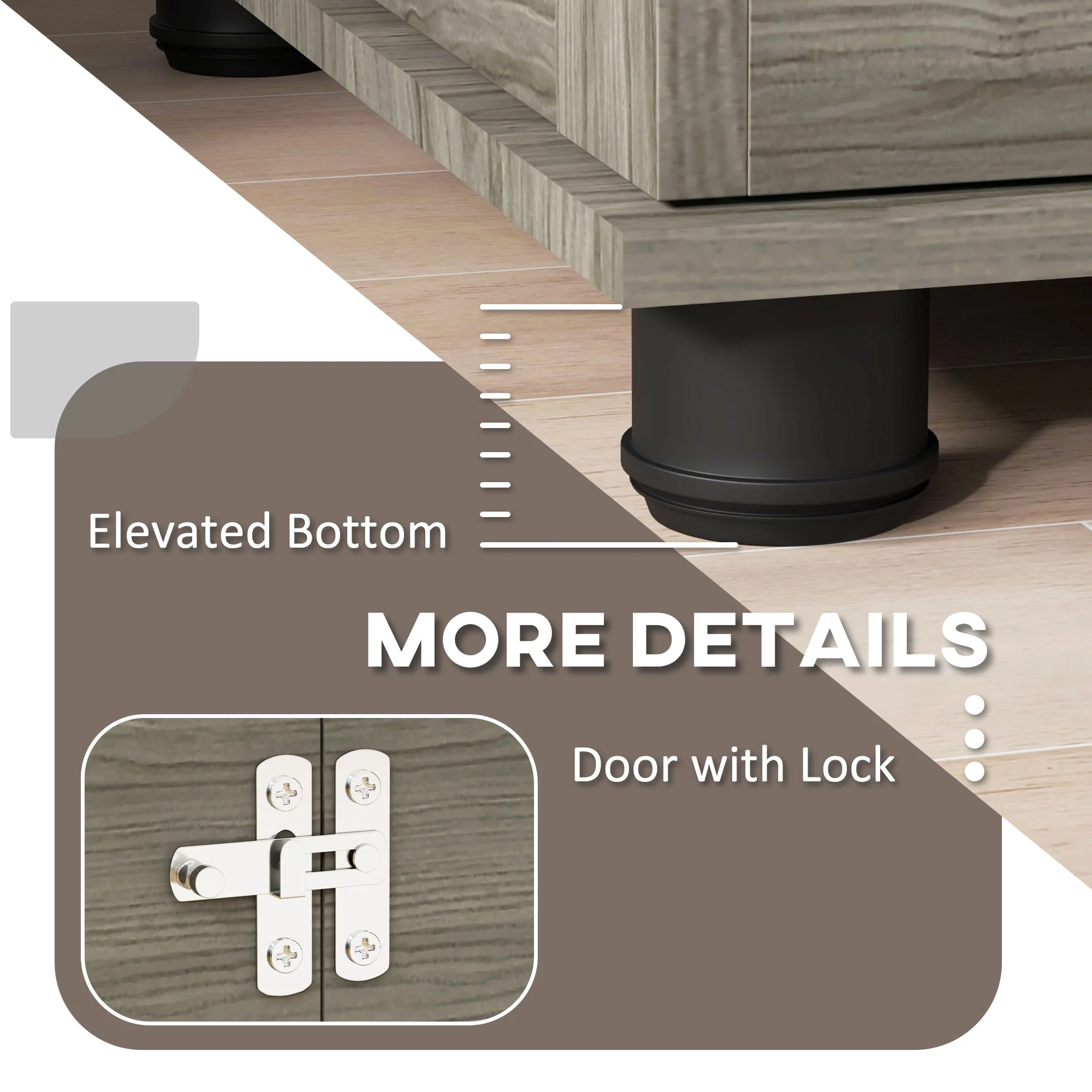 PawHut Dog Crate Furniture, End Table w/ Cushion - Image 7