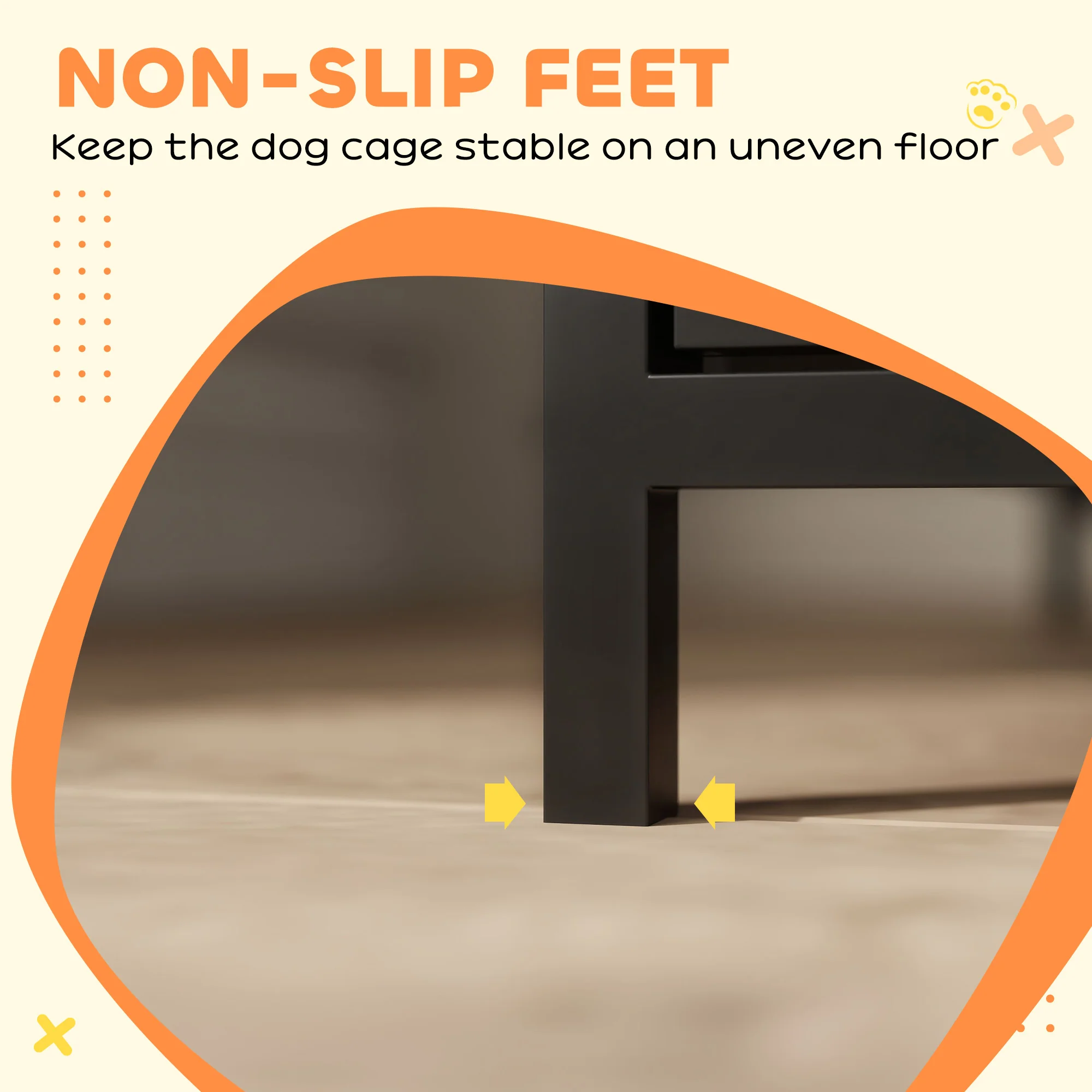 PawHut Dog Crate Furniture With Anti-Chew Resistant Mesh For Dogs - Walnut Brown - Image 6