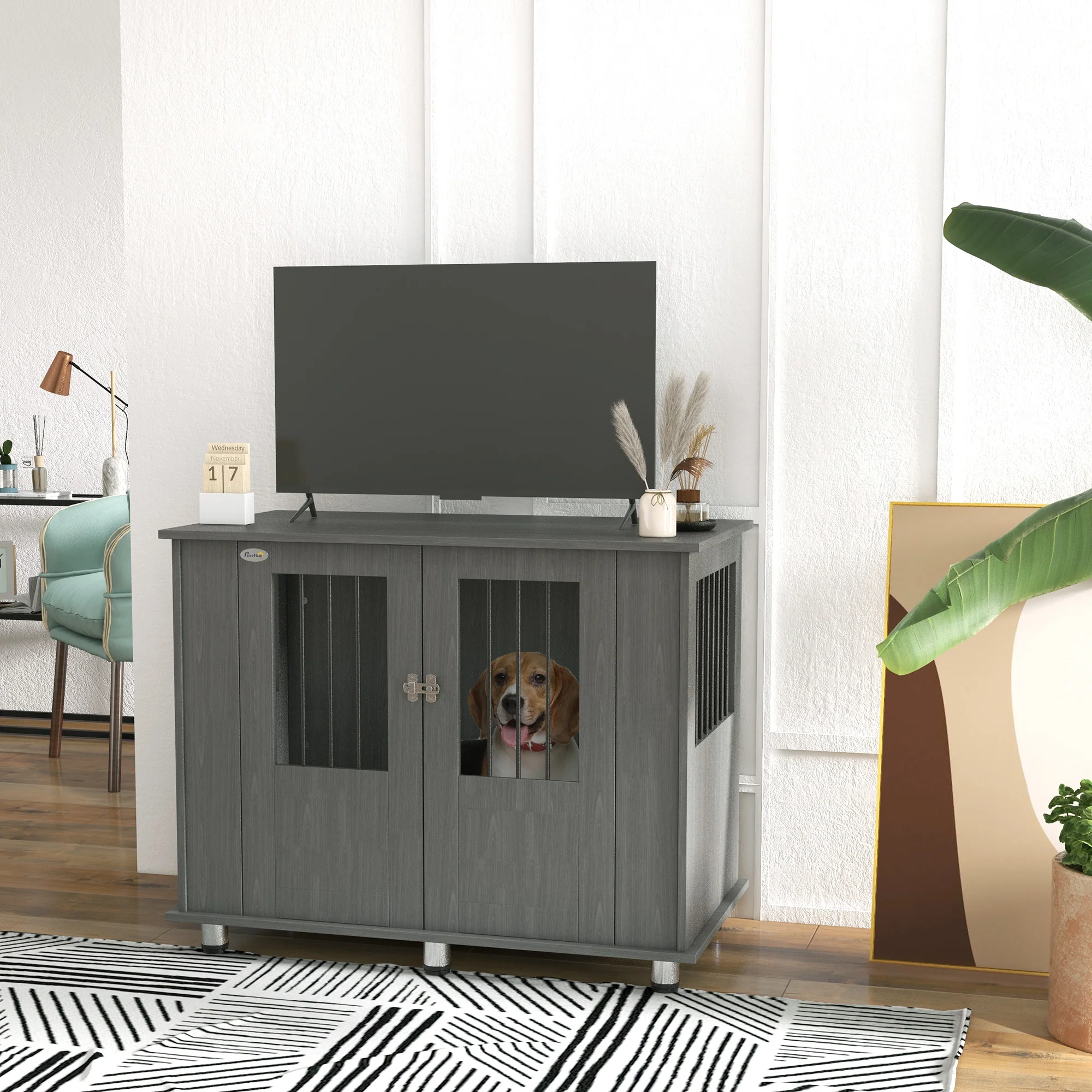 PawHut Dog Crate Kennel Cage - Image 2