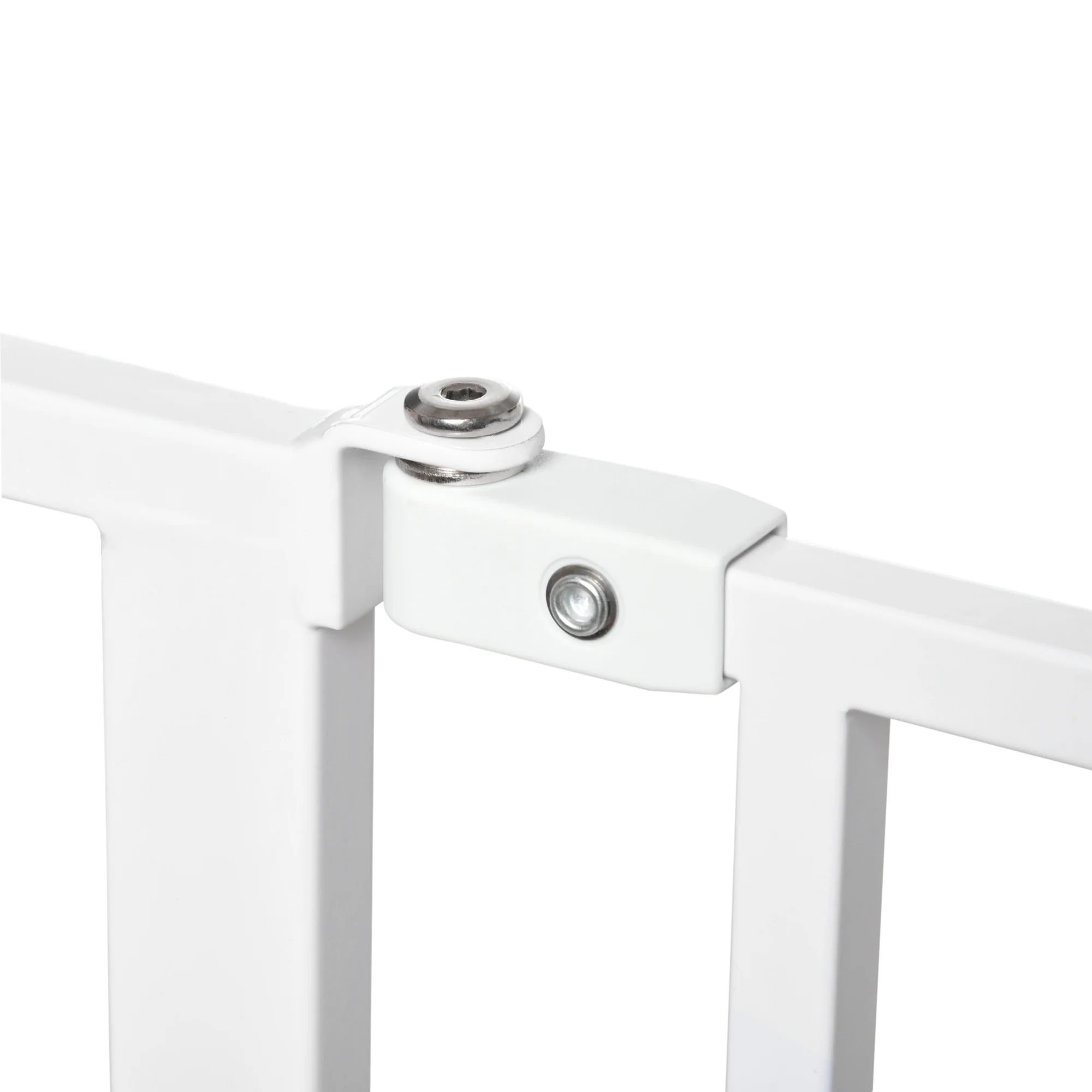 PawHut Dog Gate Wide Stair Gate W/ Door Pressure Fit, 75-95W Cm, White - Image 9