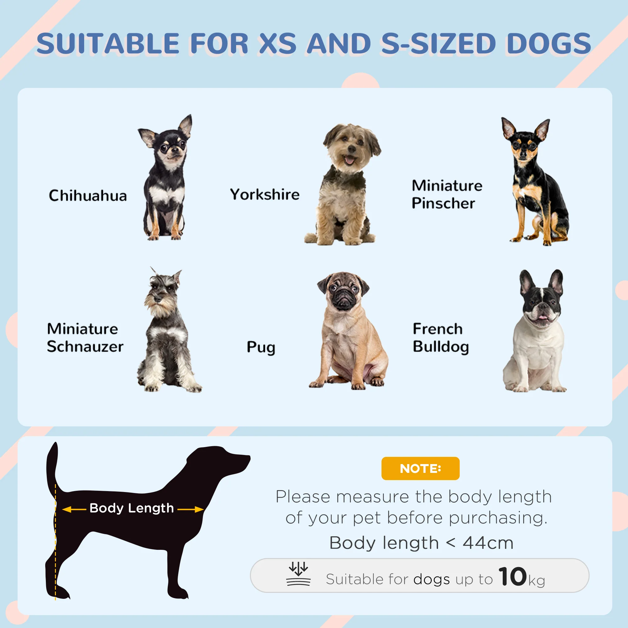 PawHut Dog Kennel for Outside, for XS and S Dogs, 80 x 69 x 76cm, Grey - Image 3