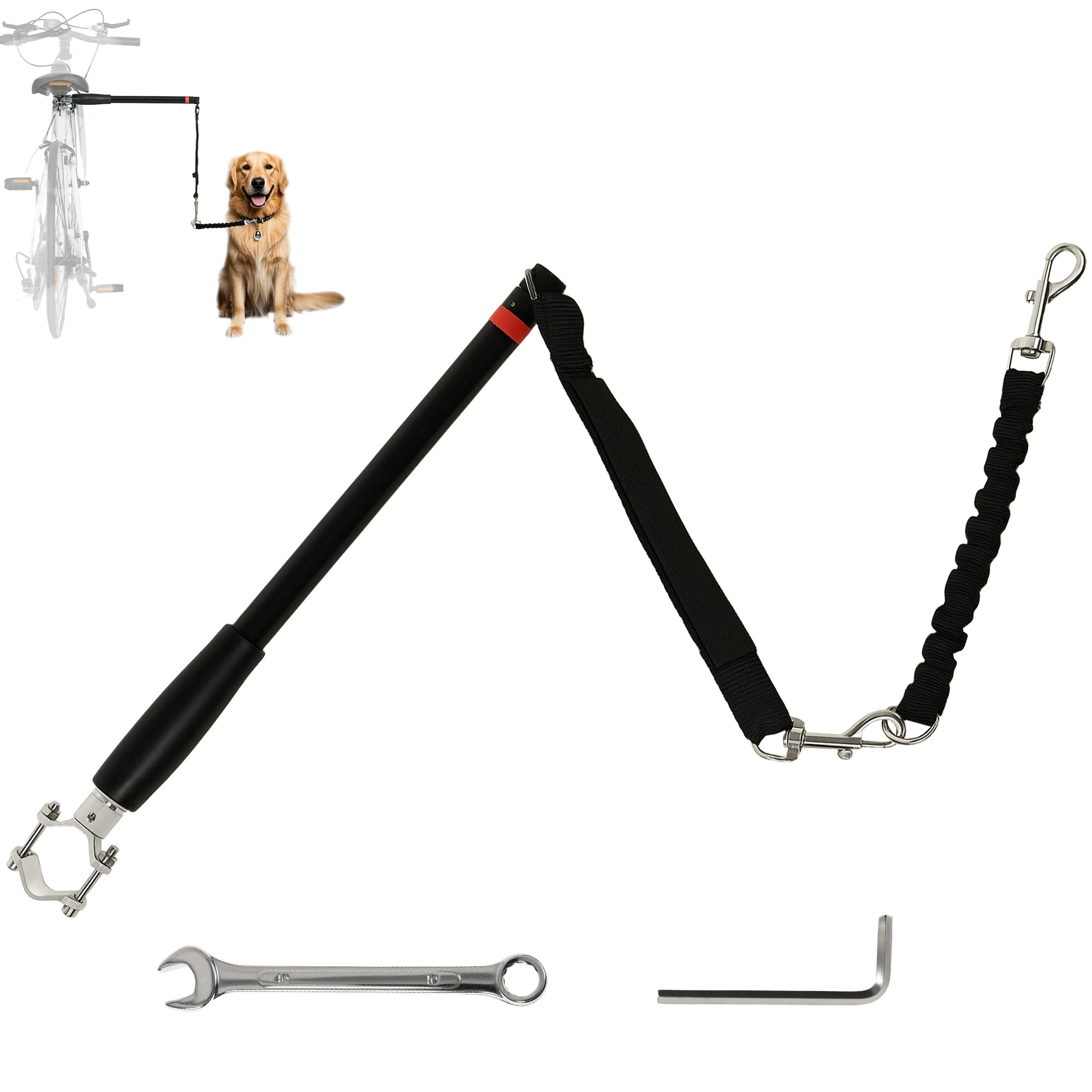 PawHut Dog Lead For Bicycle, Easy Installation, For Cycling, Training - Image 10