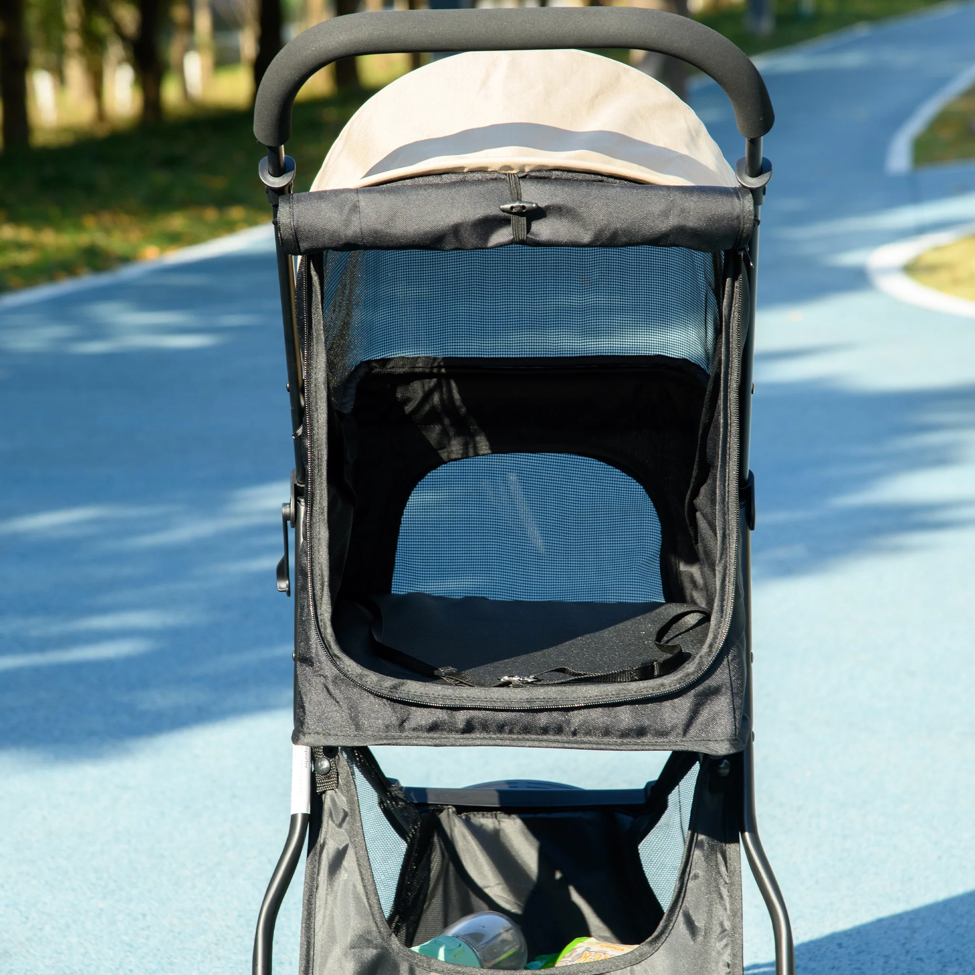 PawHut Dog Stroller For XS Dogs, S Dogs, Cats With Rain Cover - Image 27