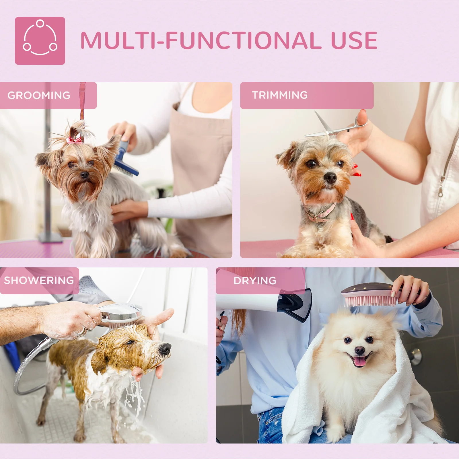 PawHut Foldable Dog Grooming Table Adjustable Arm 81x49x80 Cm - Image 16