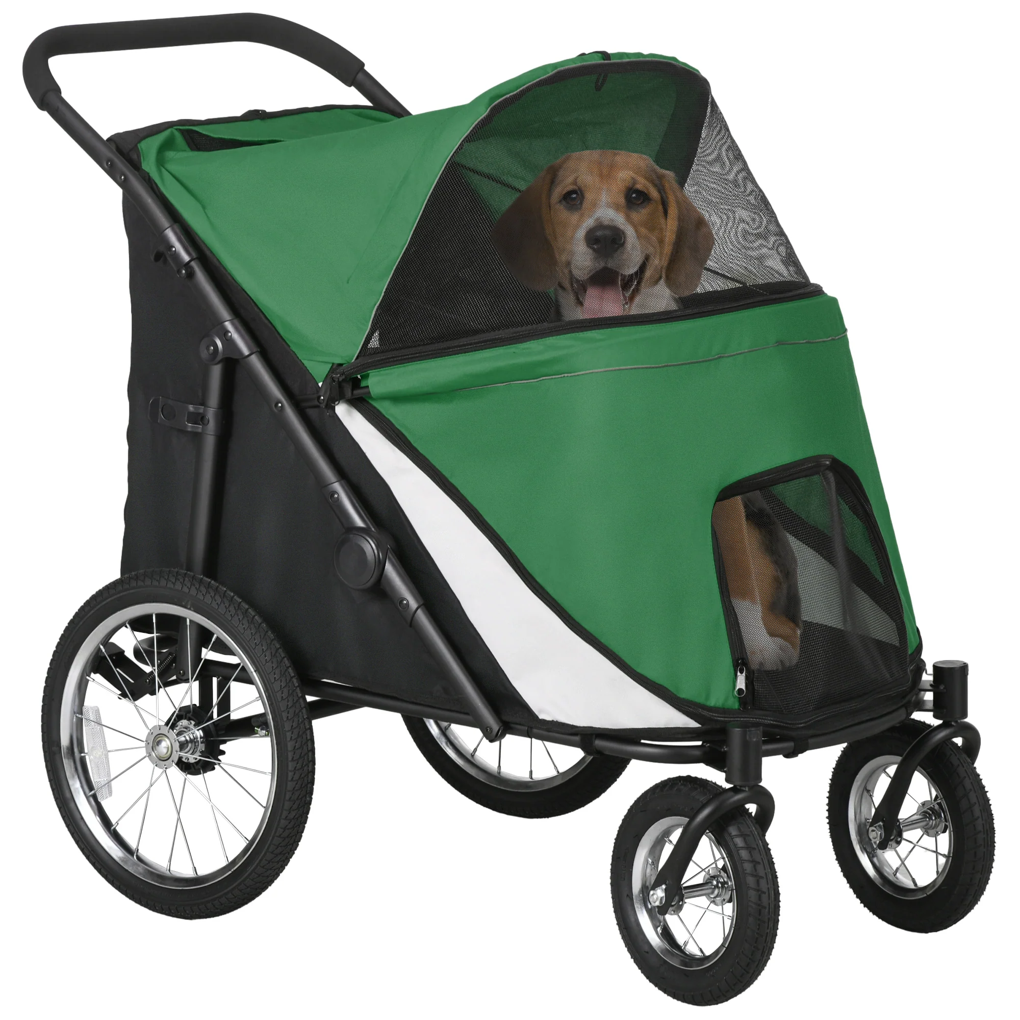 PawHut Foldable Pet Stroller With Cushion, For M, L Dogs - Image 10