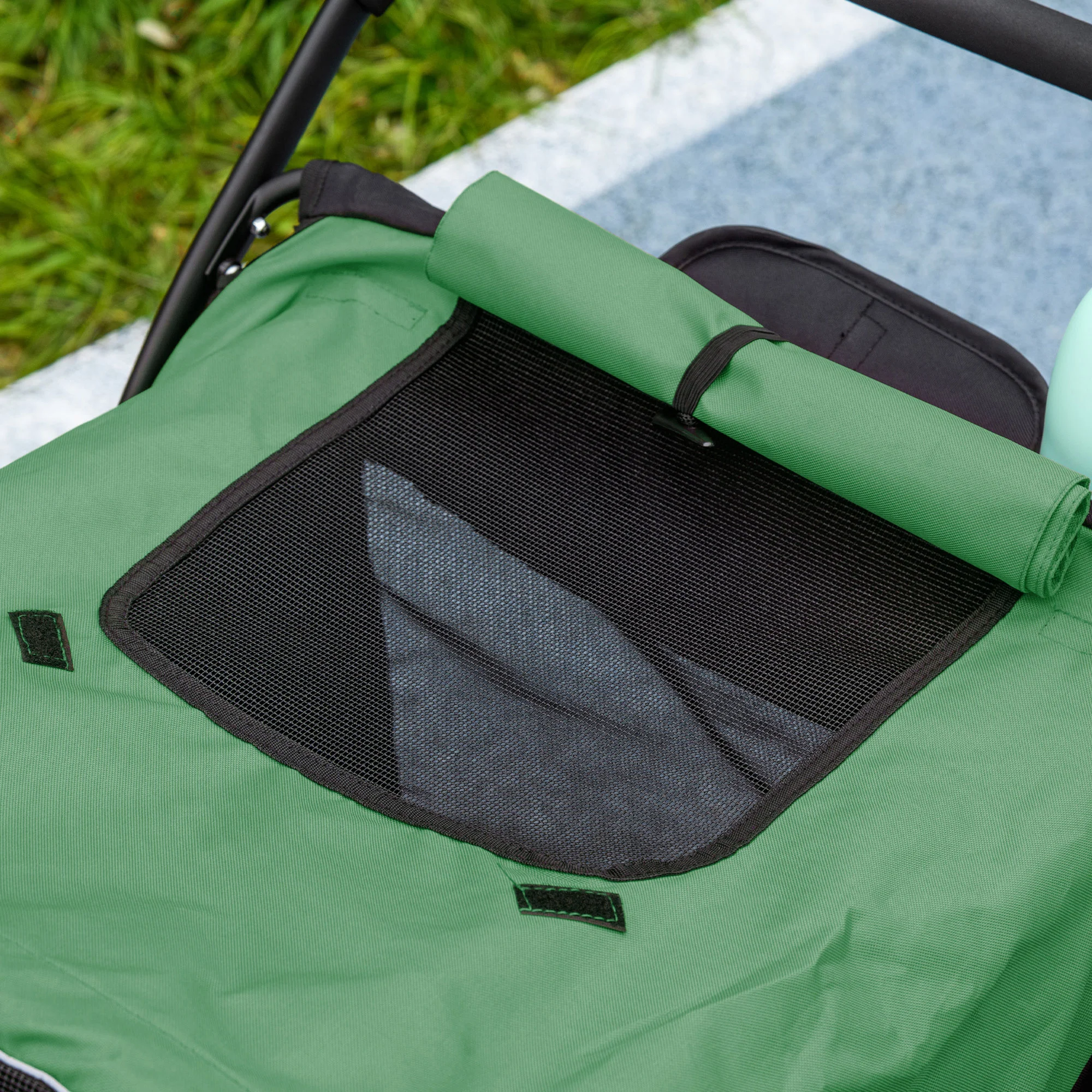 PawHut Foldable Pet Stroller With Cushion, For M, L Dogs - Image 17