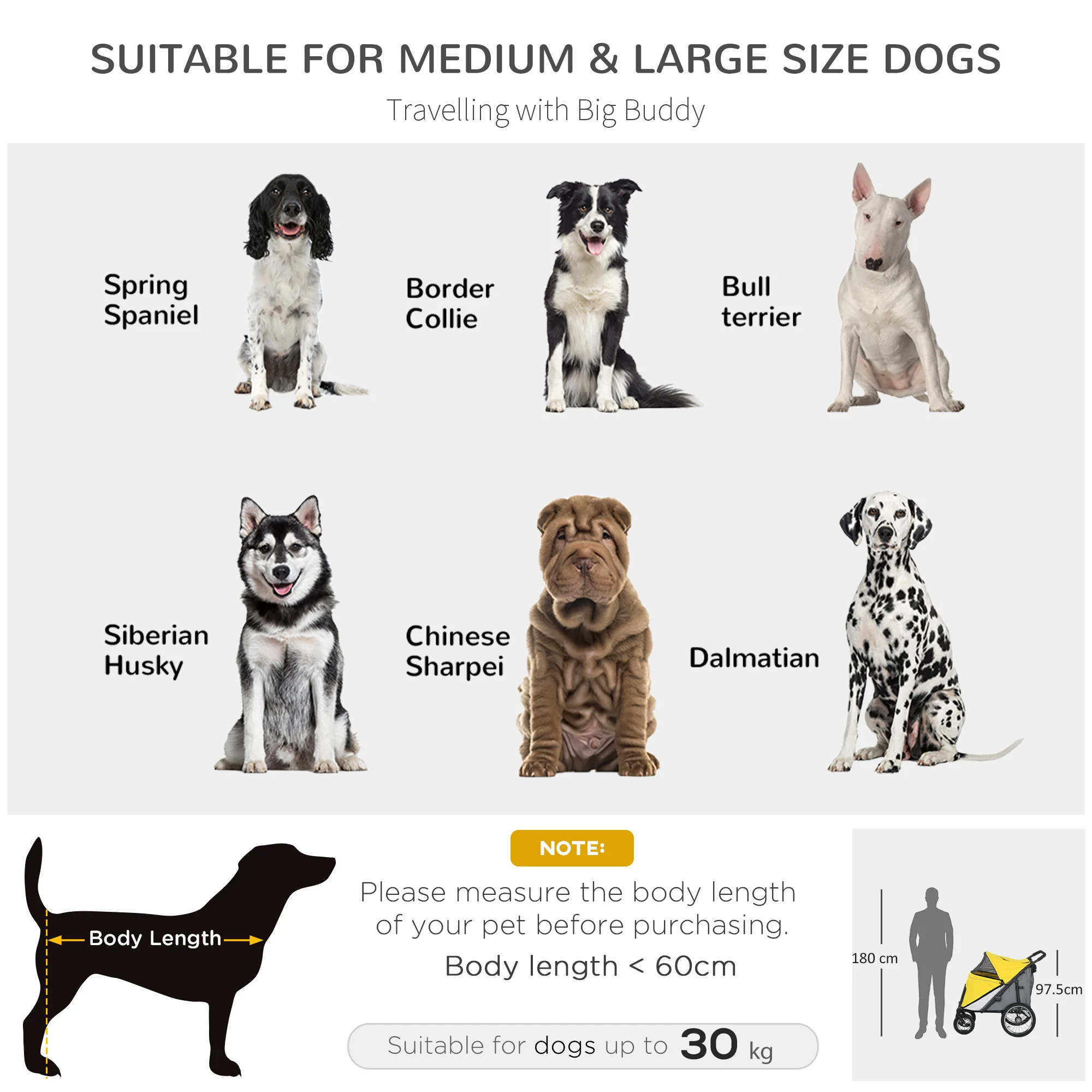 PawHut Foldable Pet Stroller With Cushion, For M, L Dogs - Image 21