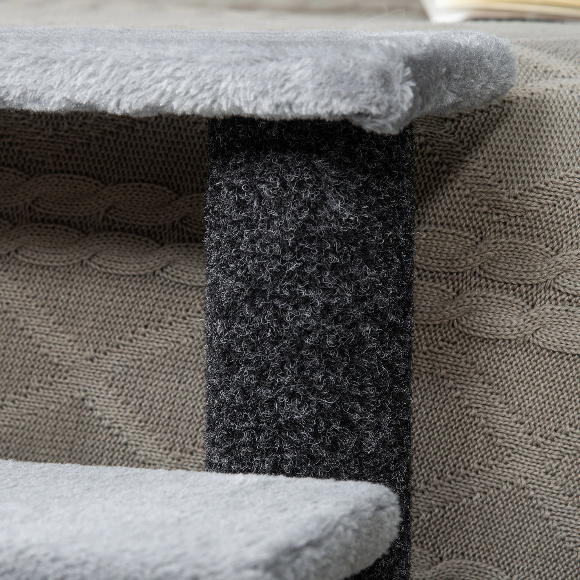 PawHut Pet Stairs with 4-step Stair, Scratching Posts, Platforms, Toy Ball - Image 8