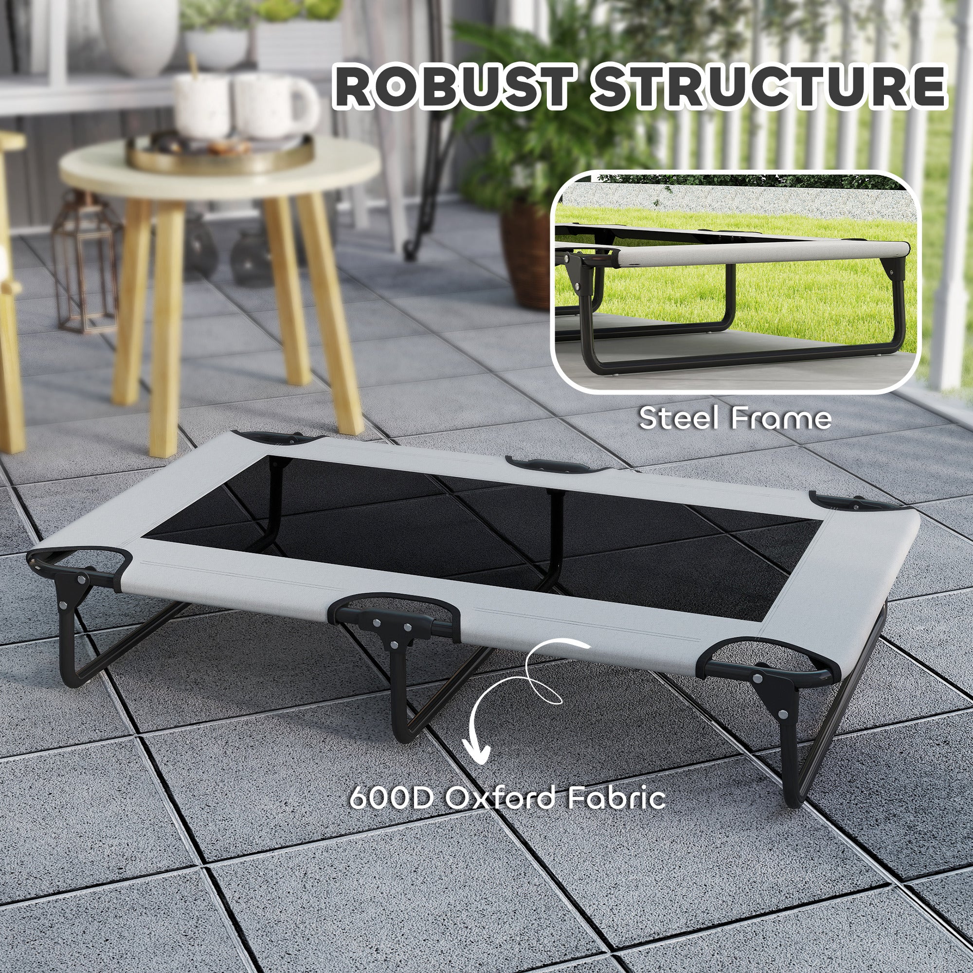 PawHut Raised Dog Bed With Breathable Mesh For Dogs - Image 13