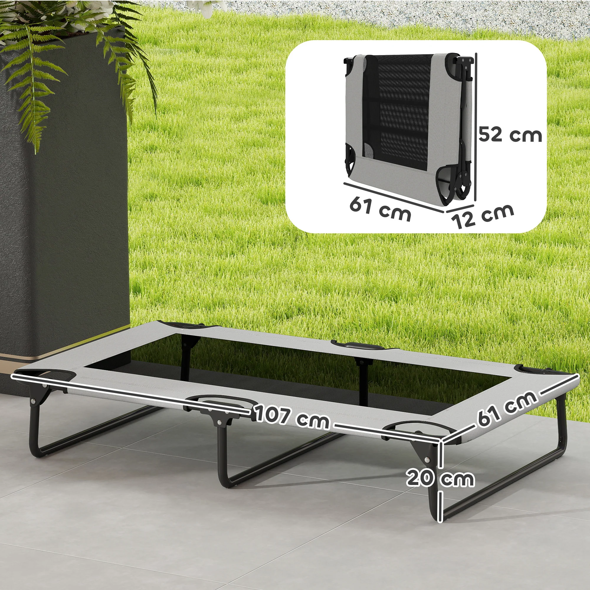PawHut Raised Dog Bed With Breathable Mesh For Dogs - Image 14