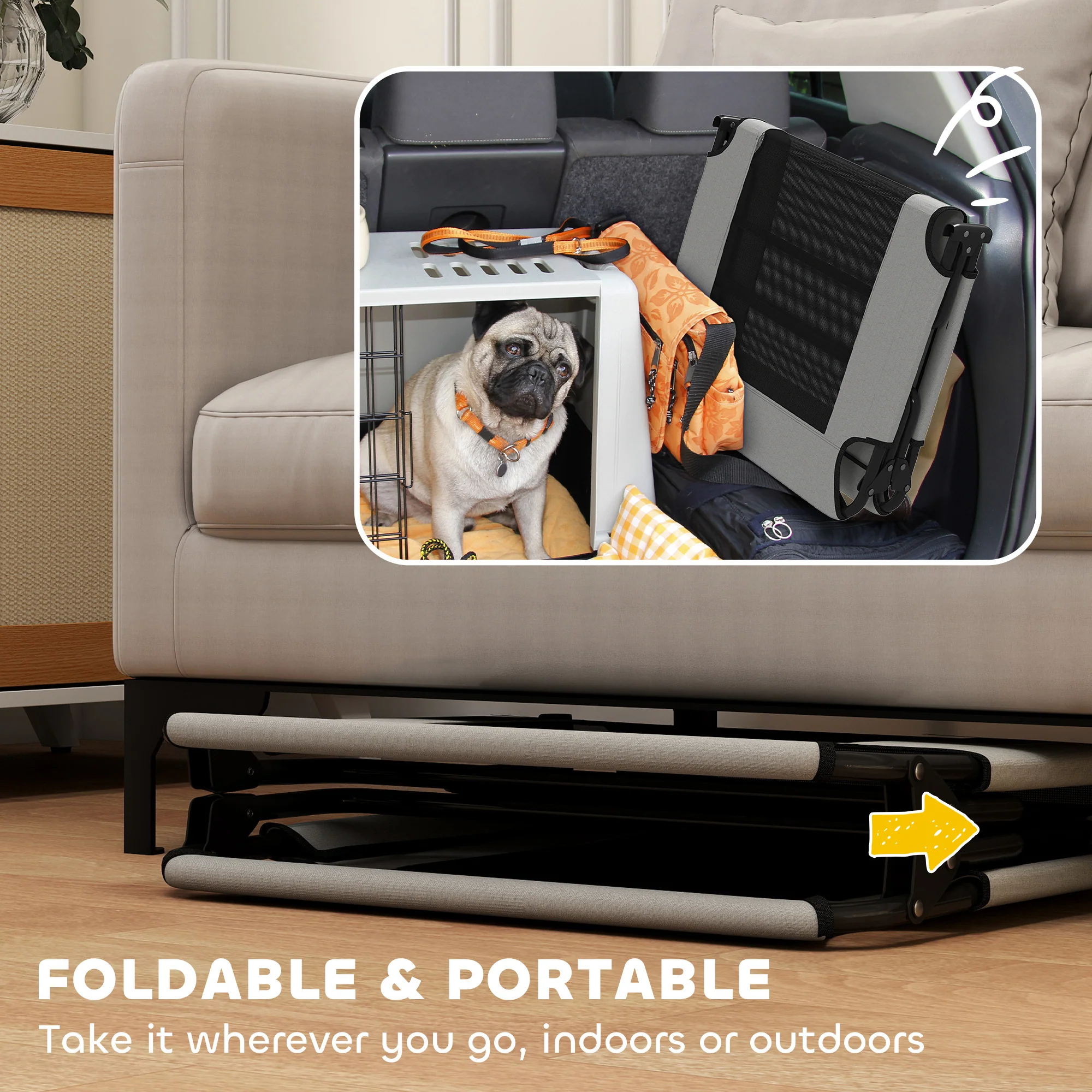 PawHut Raised Dog Bed With Breathable Mesh For Dogs - Image 15