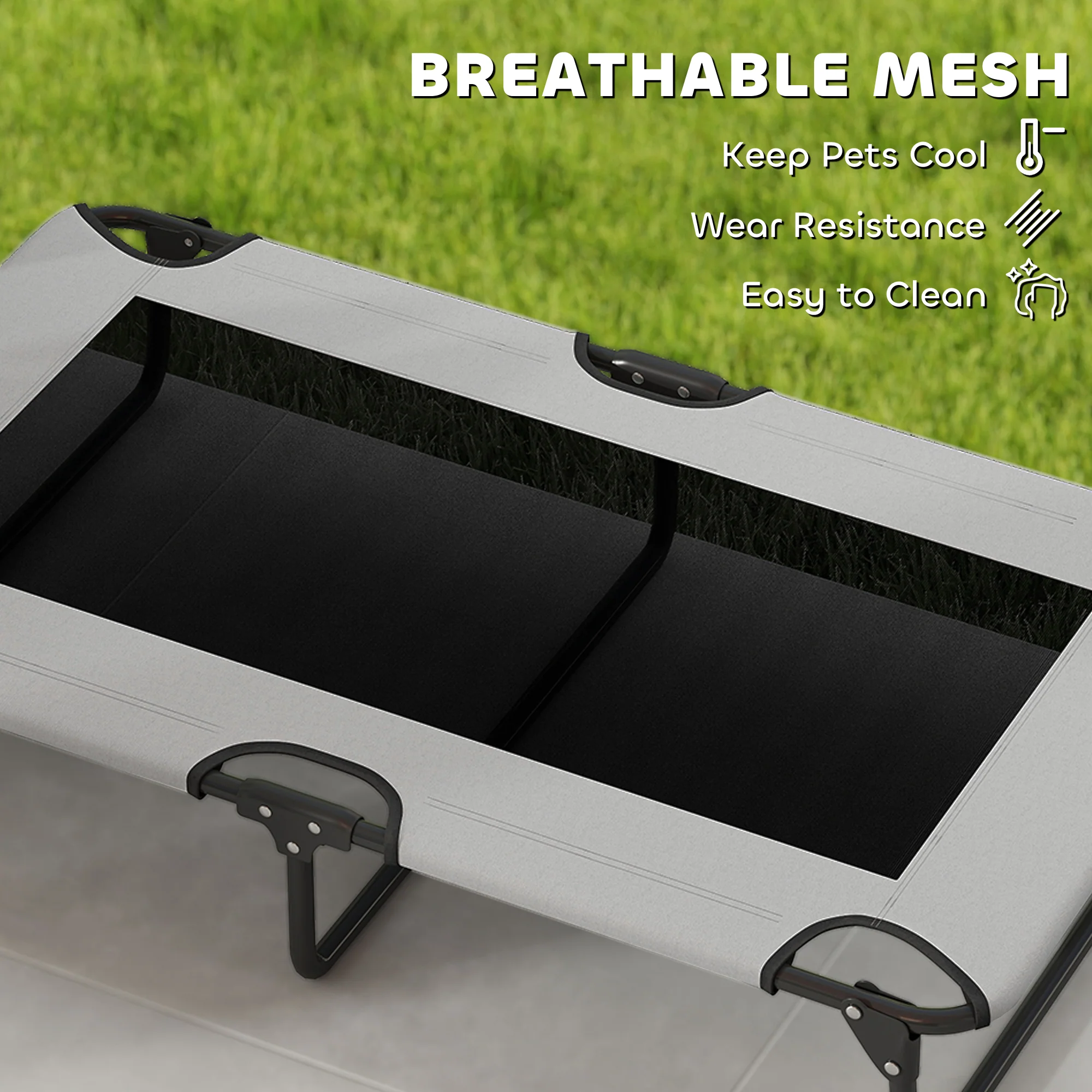 PawHut Raised Dog Bed With Breathable Mesh For Dogs - Image 16