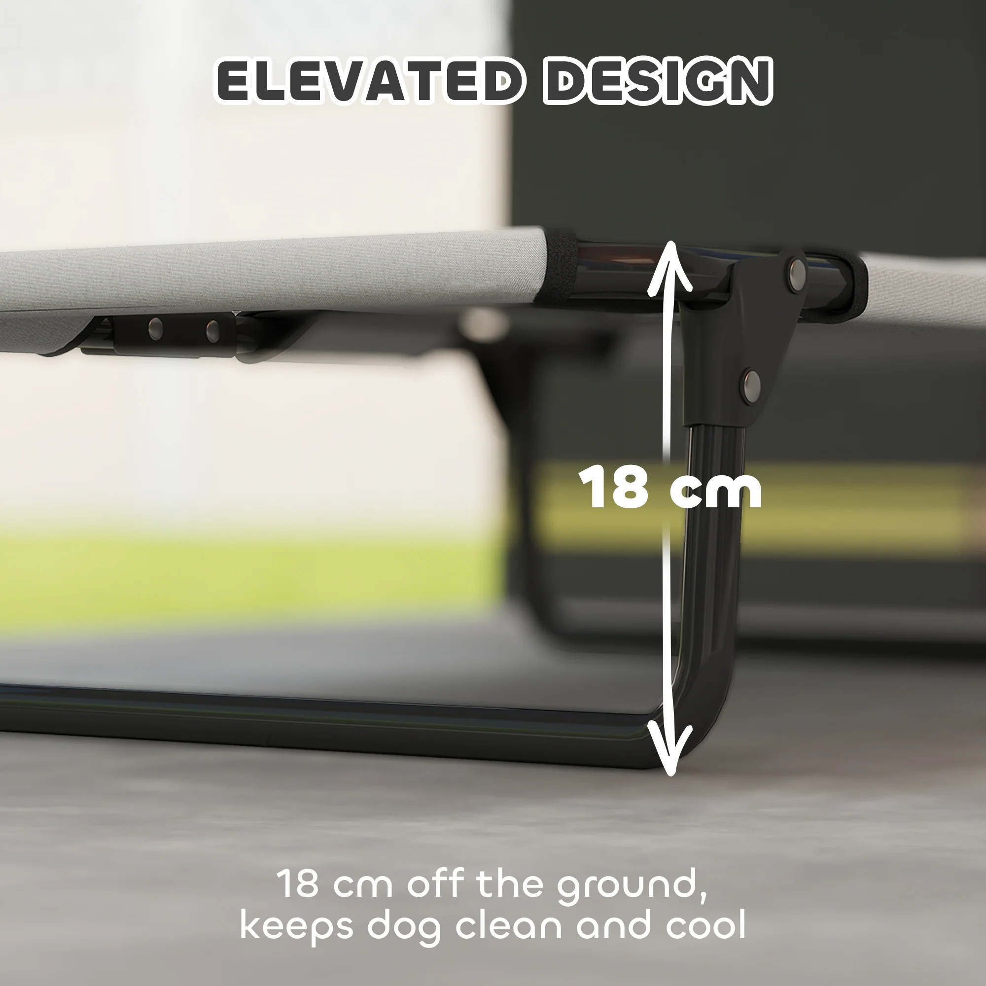 PawHut Raised Dog Bed With Breathable Mesh For Dogs - Image 3