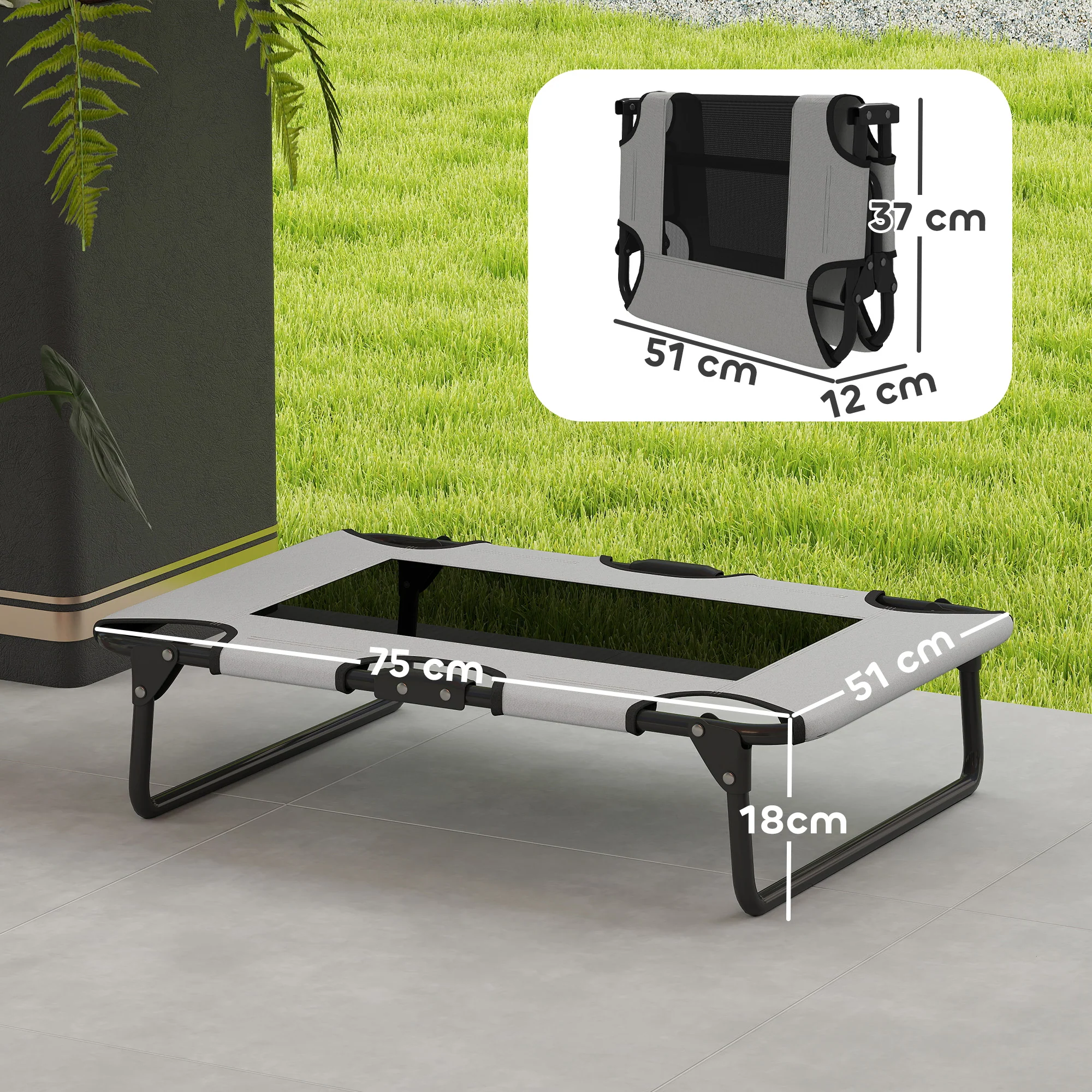 PawHut Raised Dog Bed With Breathable Mesh For Dogs - Image 5