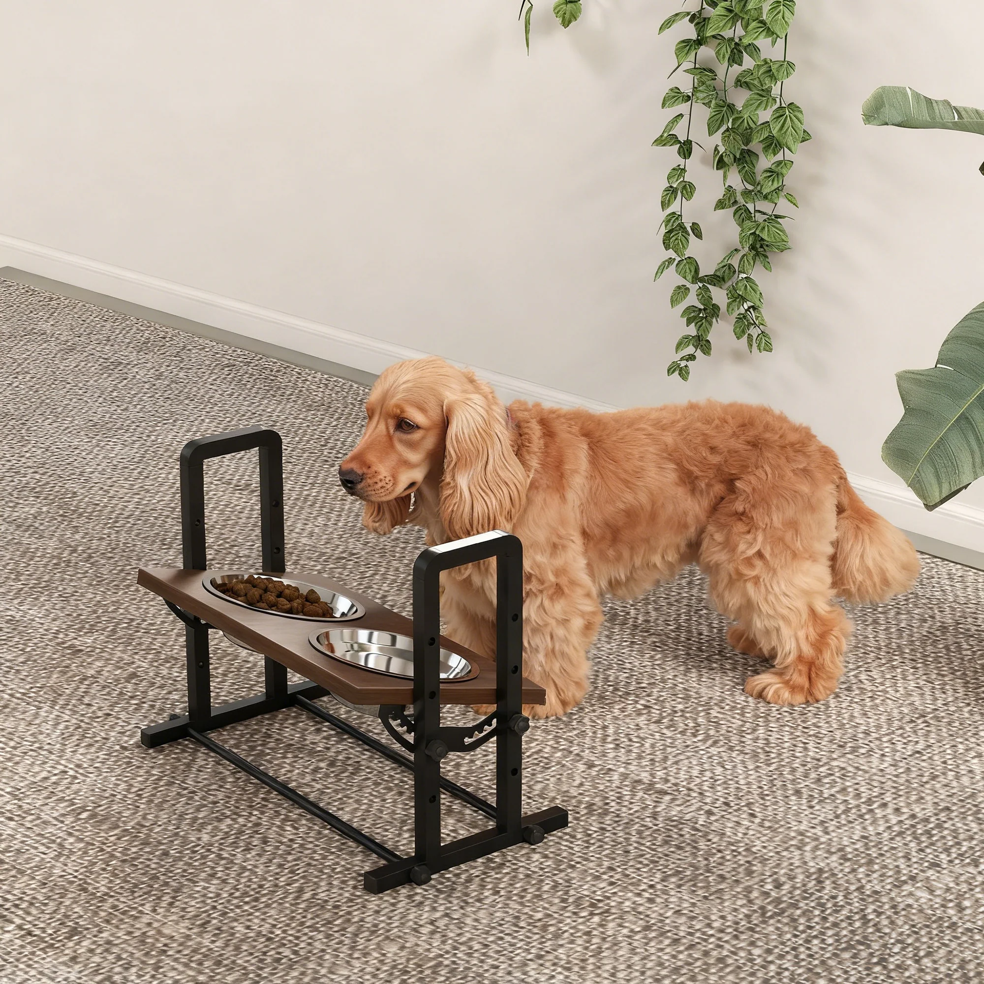 PawHut Raised Dog Bowls With 4 Heights Adjustable And 3 Adjustable Angles - Image 8