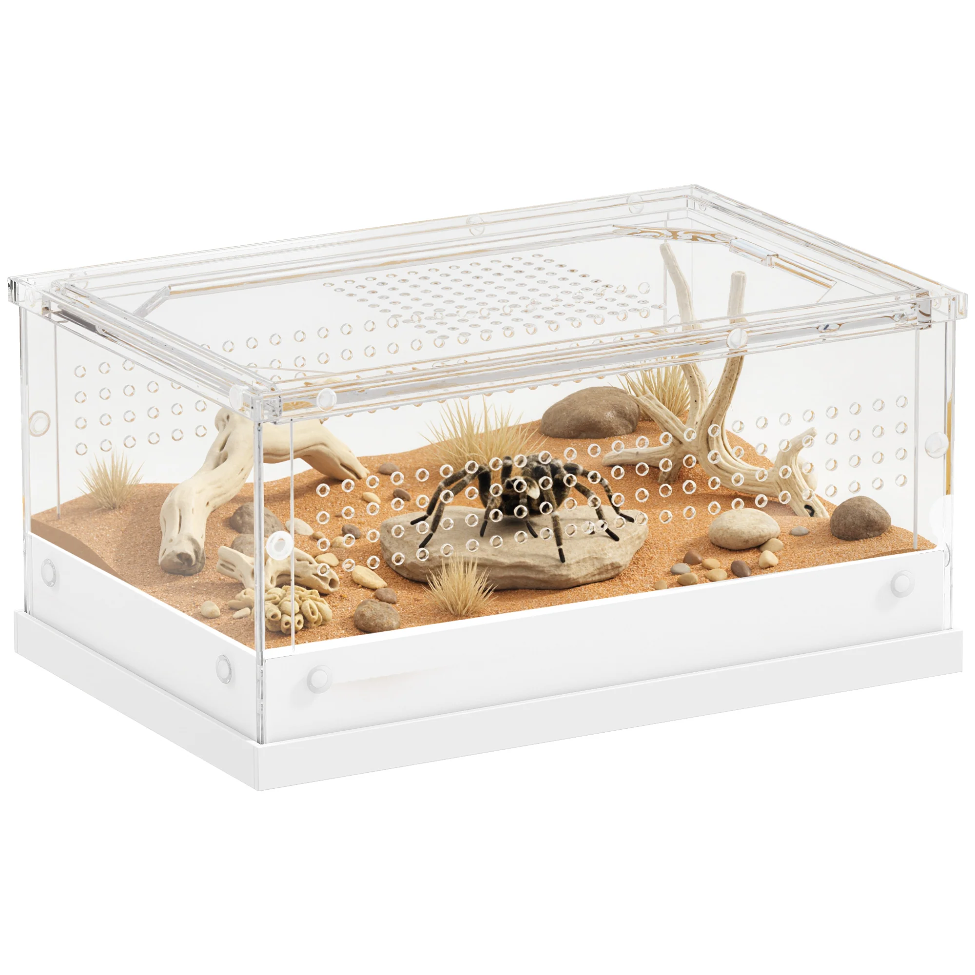 PawHut Reptile Terrarium, Vivarium Acrylic for Snake, Gecko