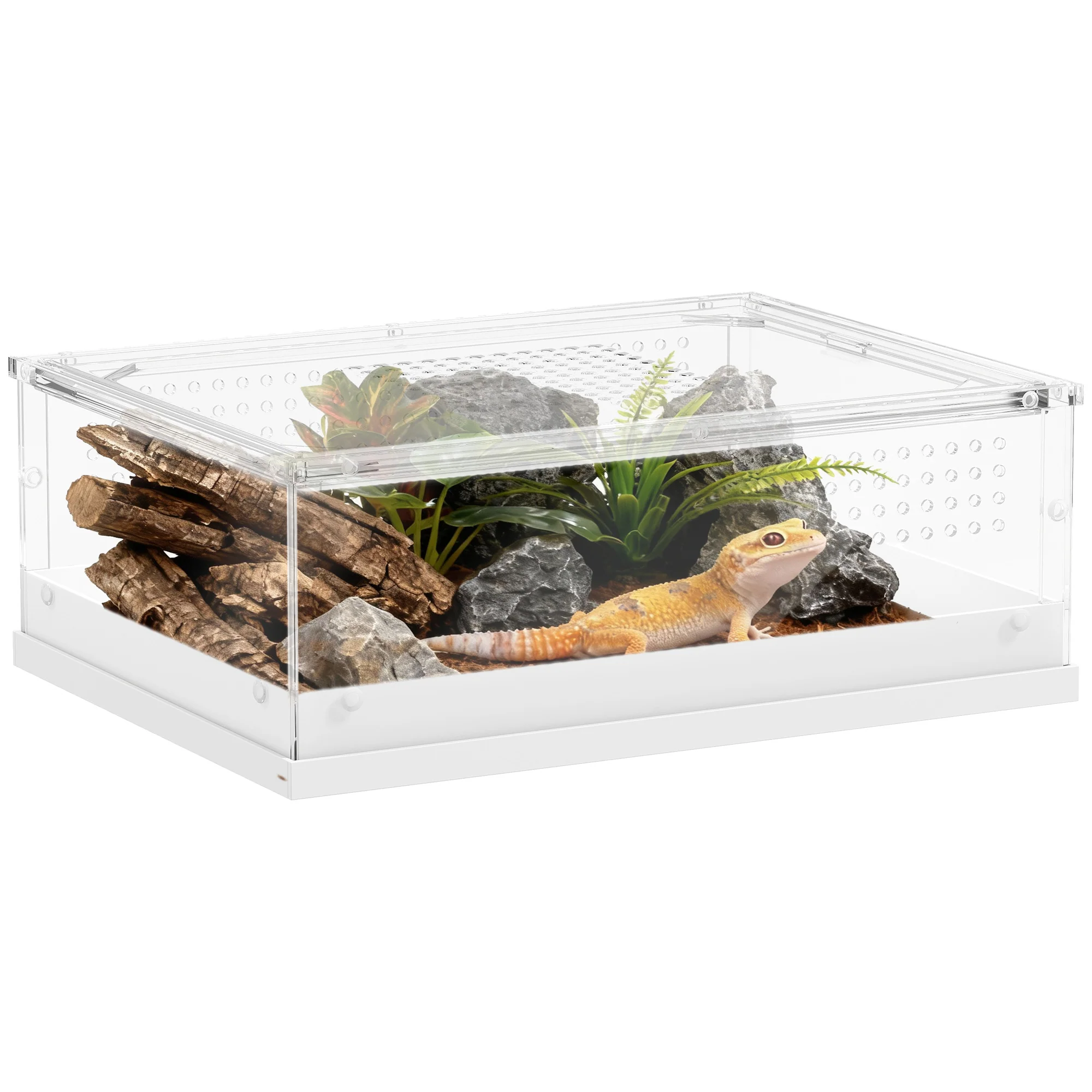 PawHut Reptile Terrarium, Vivarium Acrylic for Snake, Gecko - Image 10