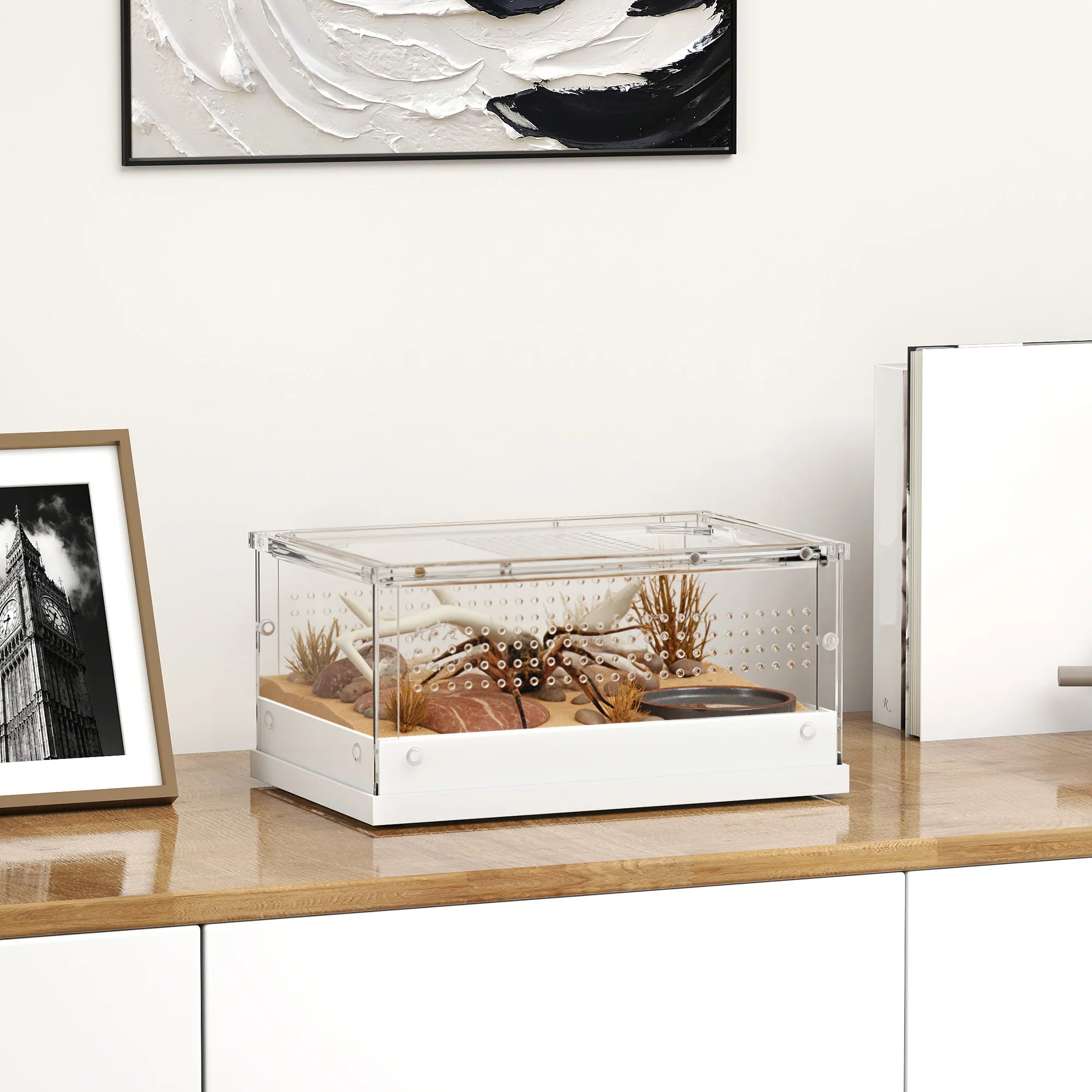 PawHut Reptile Terrarium, Vivarium Acrylic for Snake, Gecko - Image 2