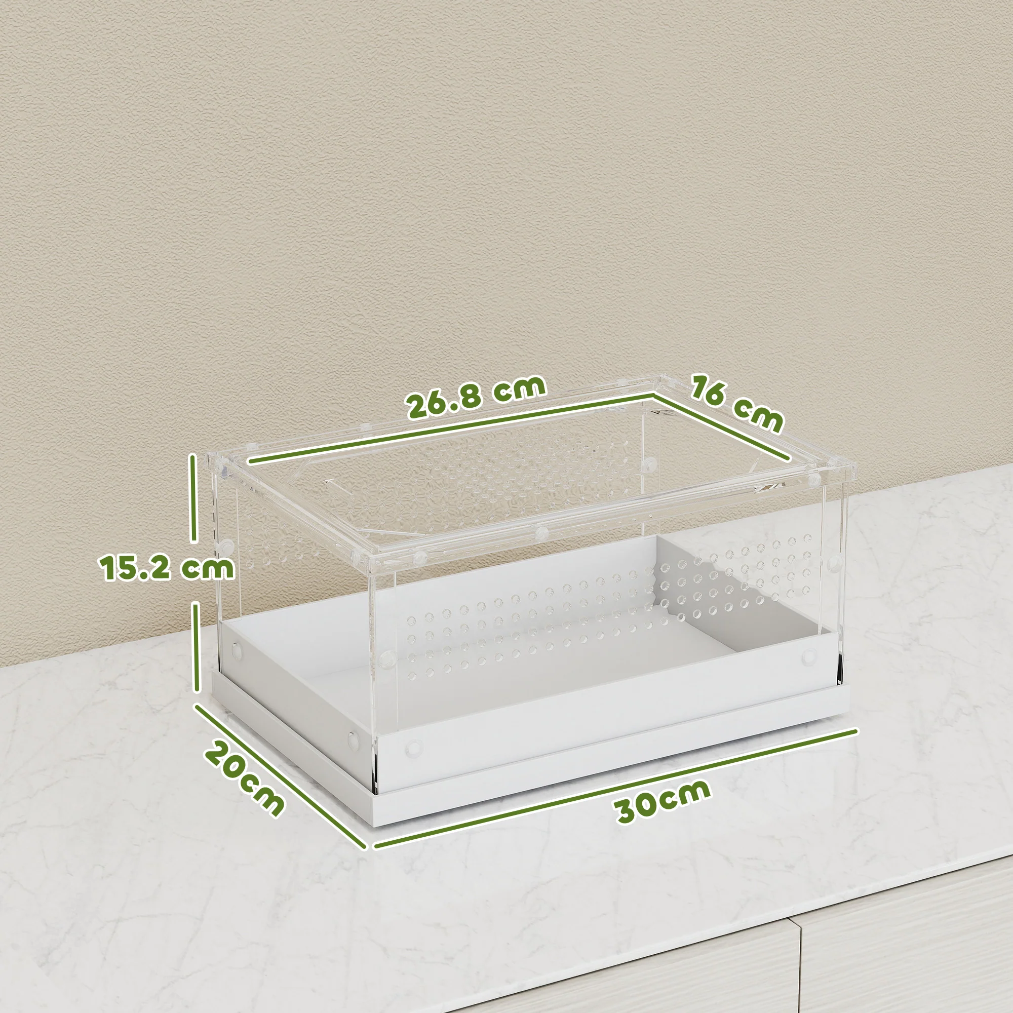 PawHut Reptile Terrarium, Vivarium Acrylic for Snake, Gecko - Image 5