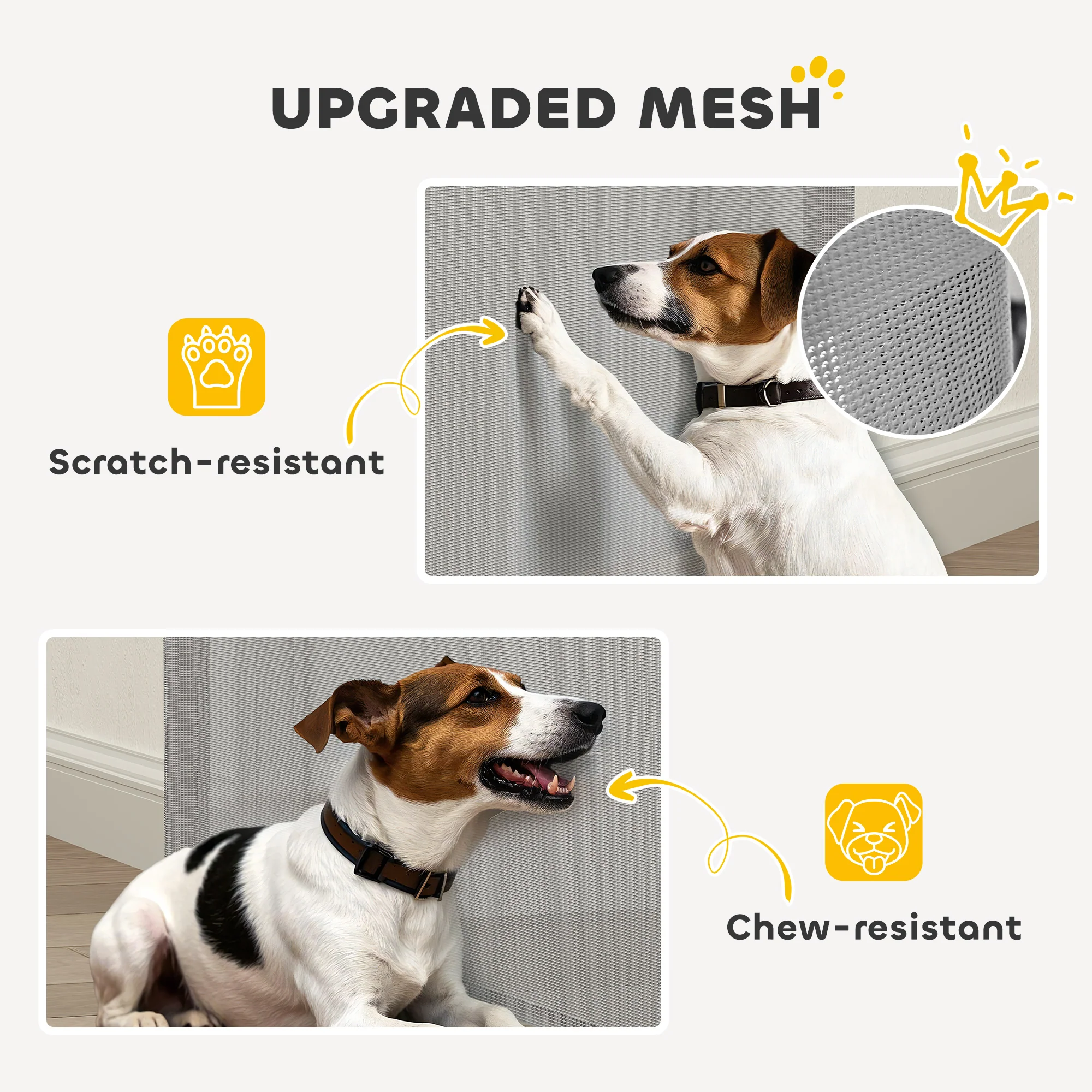 PawHut Retractable Stair Gate, Dog Gate Extends Up To Wide, Grey - Image 4